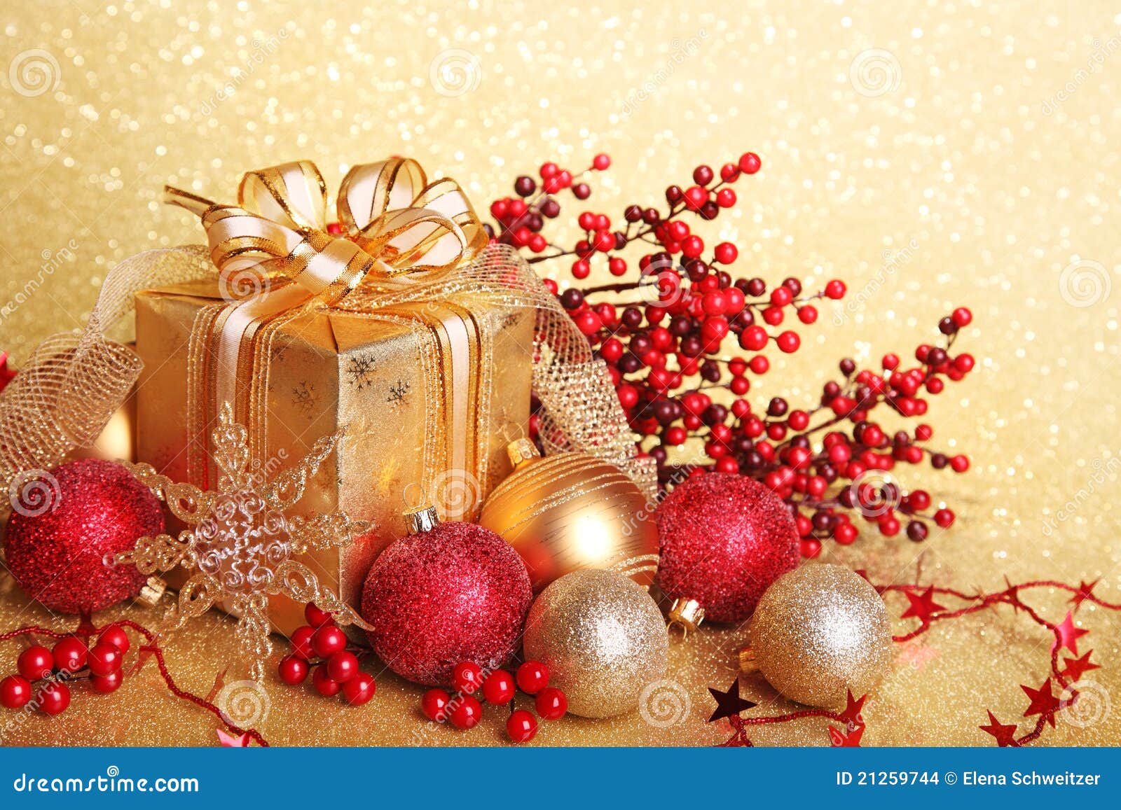 Christmas gift box stock photo. Image of baubles, lights - 21259744