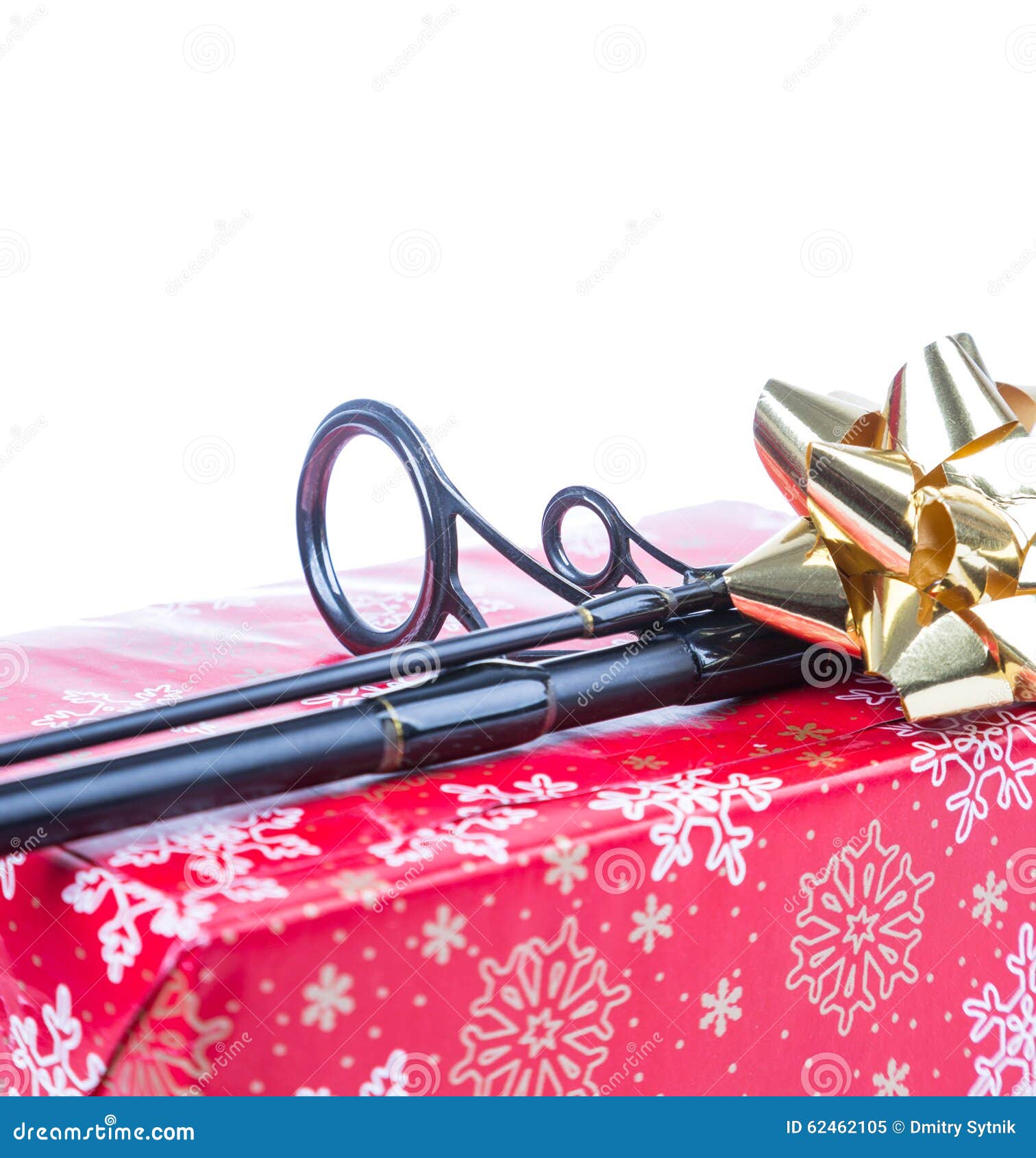 Christmas Gift in Box for Fishers Stock Image - Image of prepare