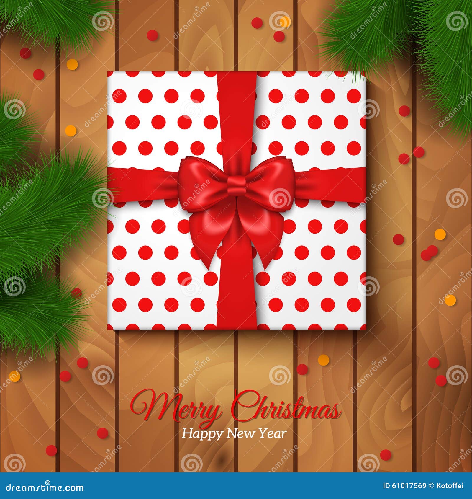 Christmas wrapping ribbon with holly red Vector Image