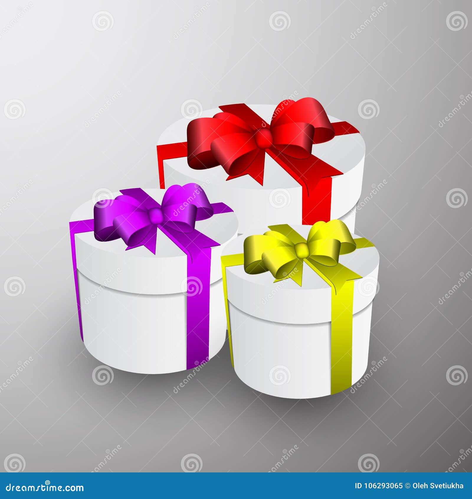 Christmas Gift Boxes with Ribbon and Bow Vector Stock Vector