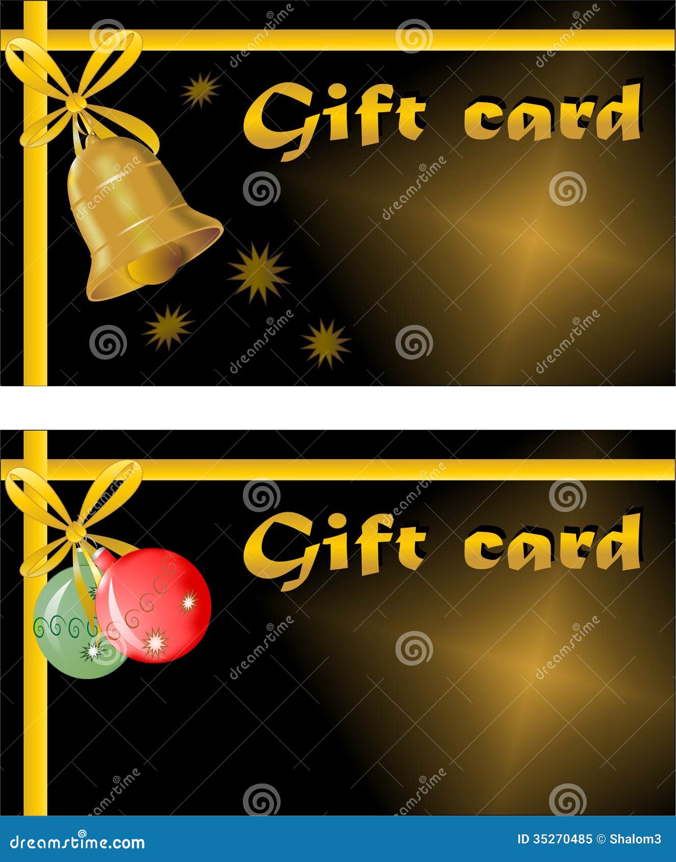 Christmas gift card stock vector. Illustration of yule 35270485