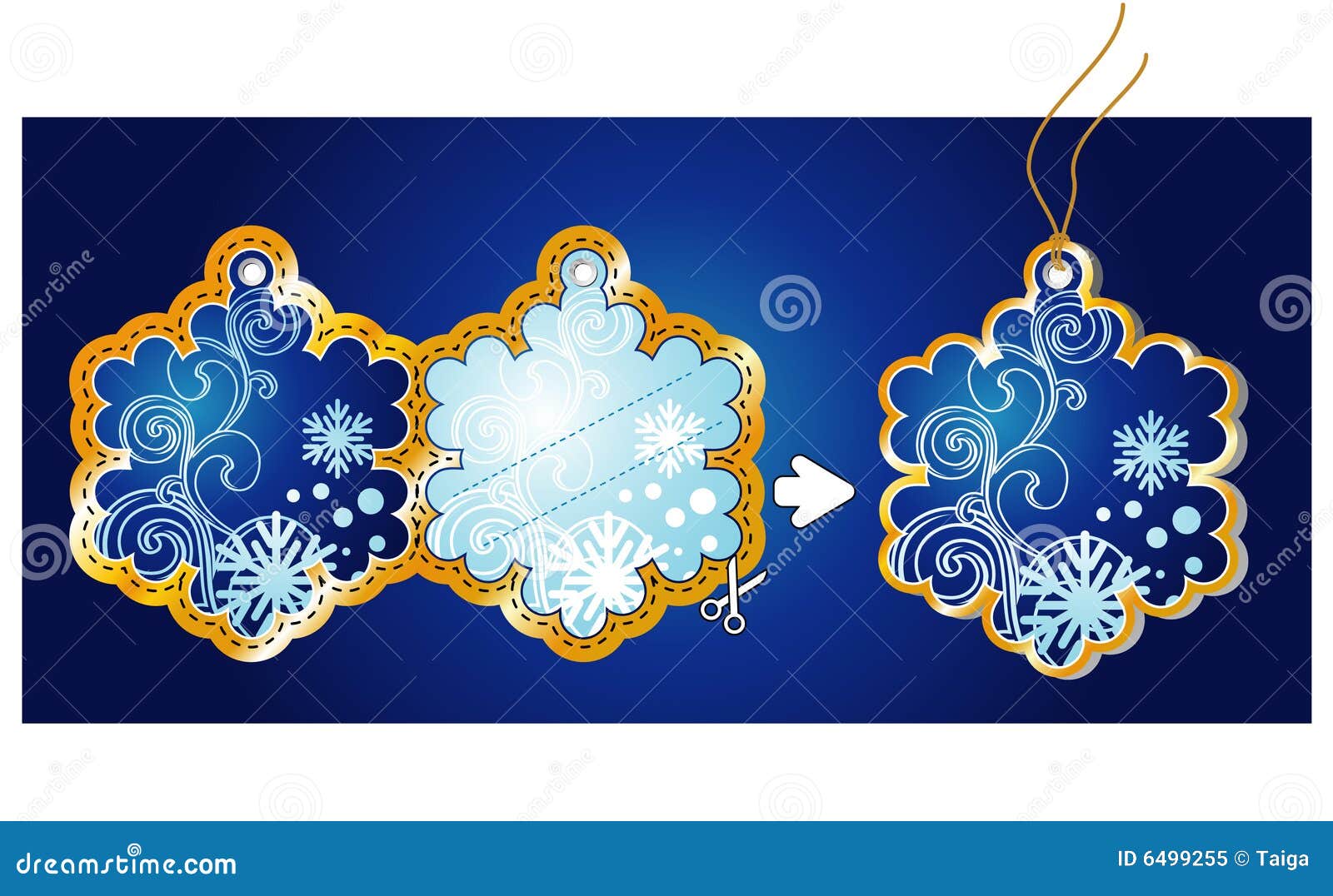 Download Christmas Gift Tag Vector Stock Vector Illustration of paper flyer