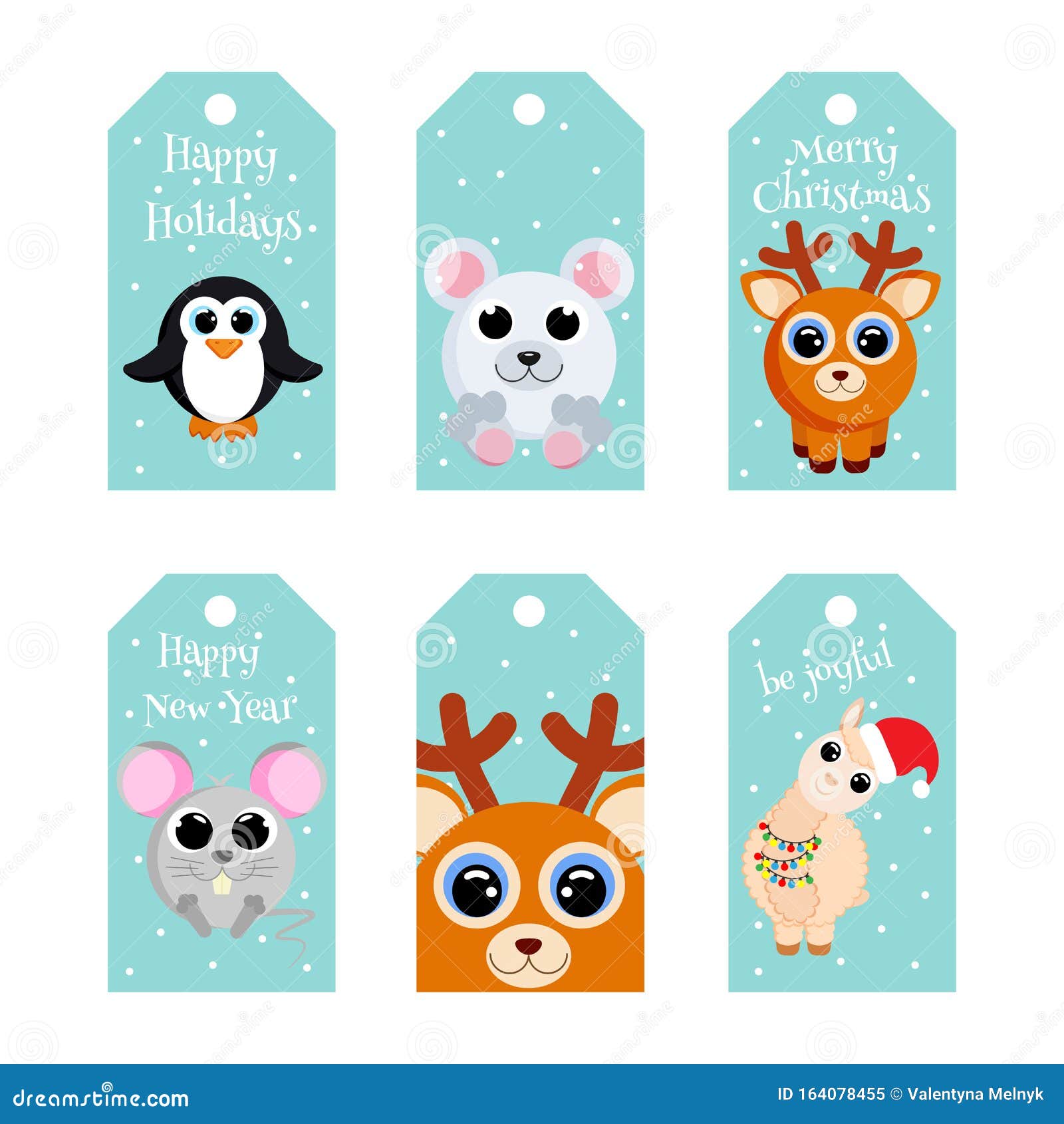 Christmas Gift Tags Template Set Stock Vector Illustration Of Design Template 164078455