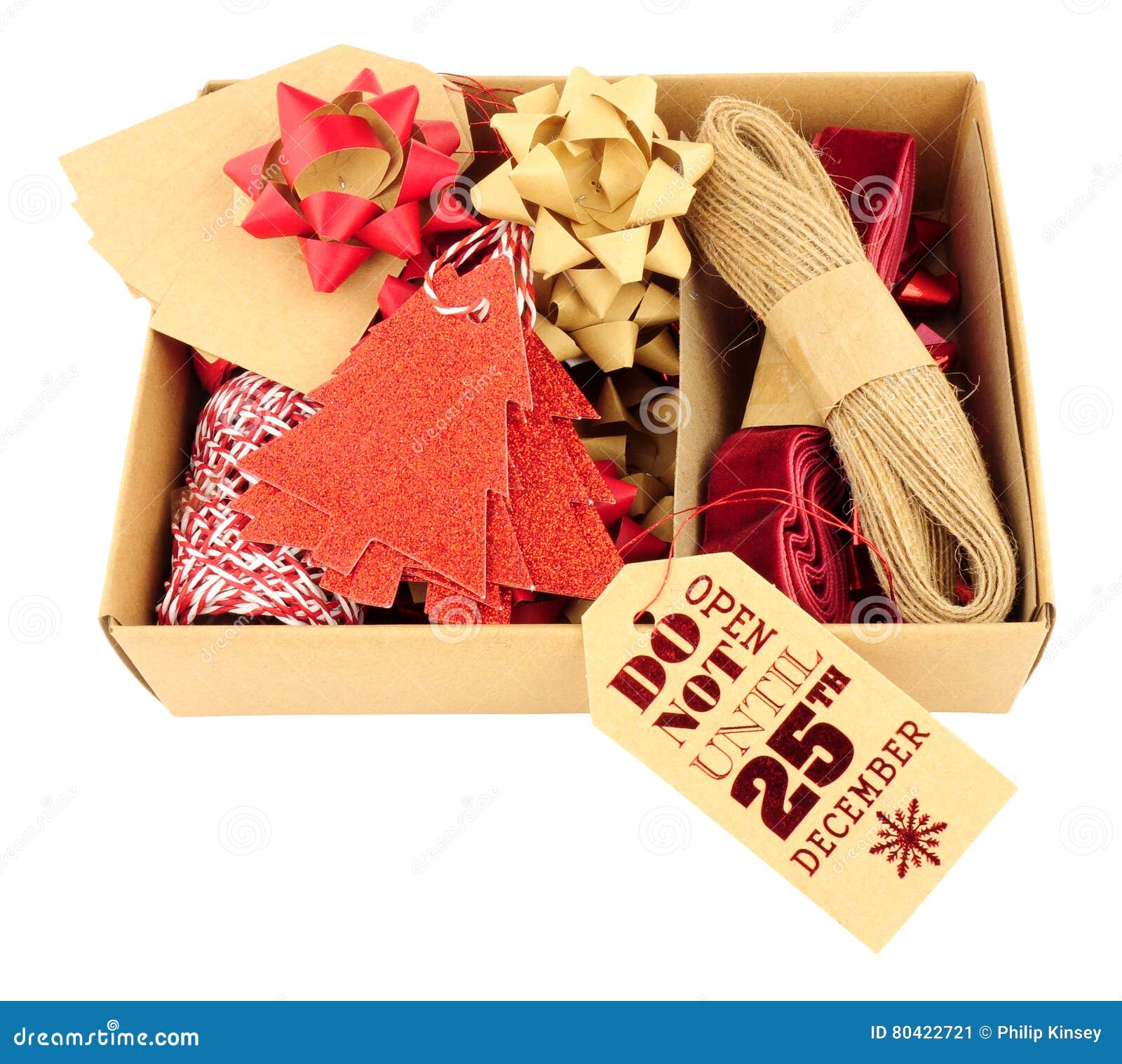 Christmas Gift Wrapping Decoration Set Stock Image Image of season