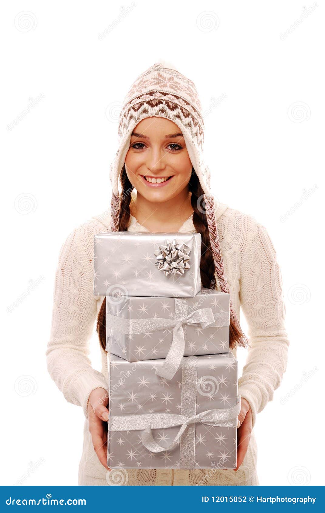 Christmas gifts stock photo. Image of person, cute, presents 12015052