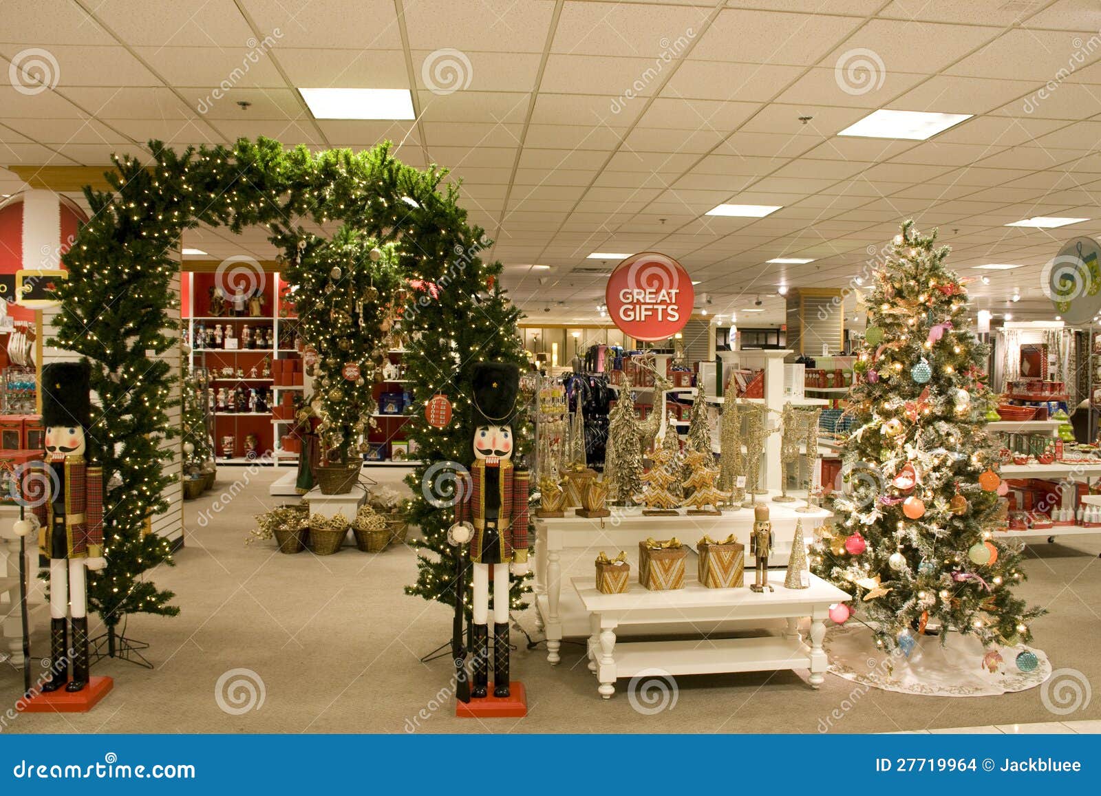  Christmas  Gifts In Department Store  Stock Photo Image of 