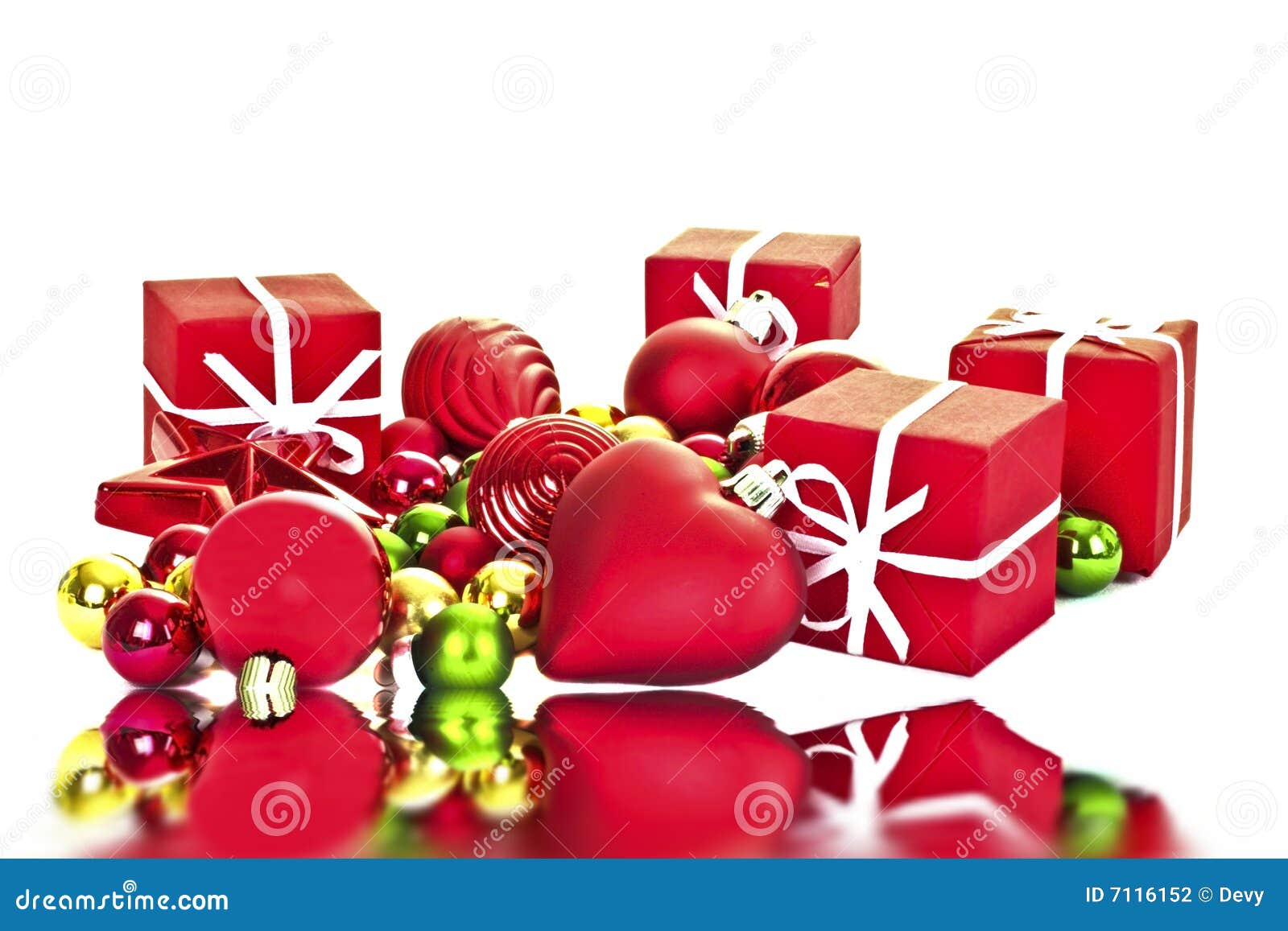 Christmas Gifts and Ornaments Stock Photo - Image of ornament, colorful ...