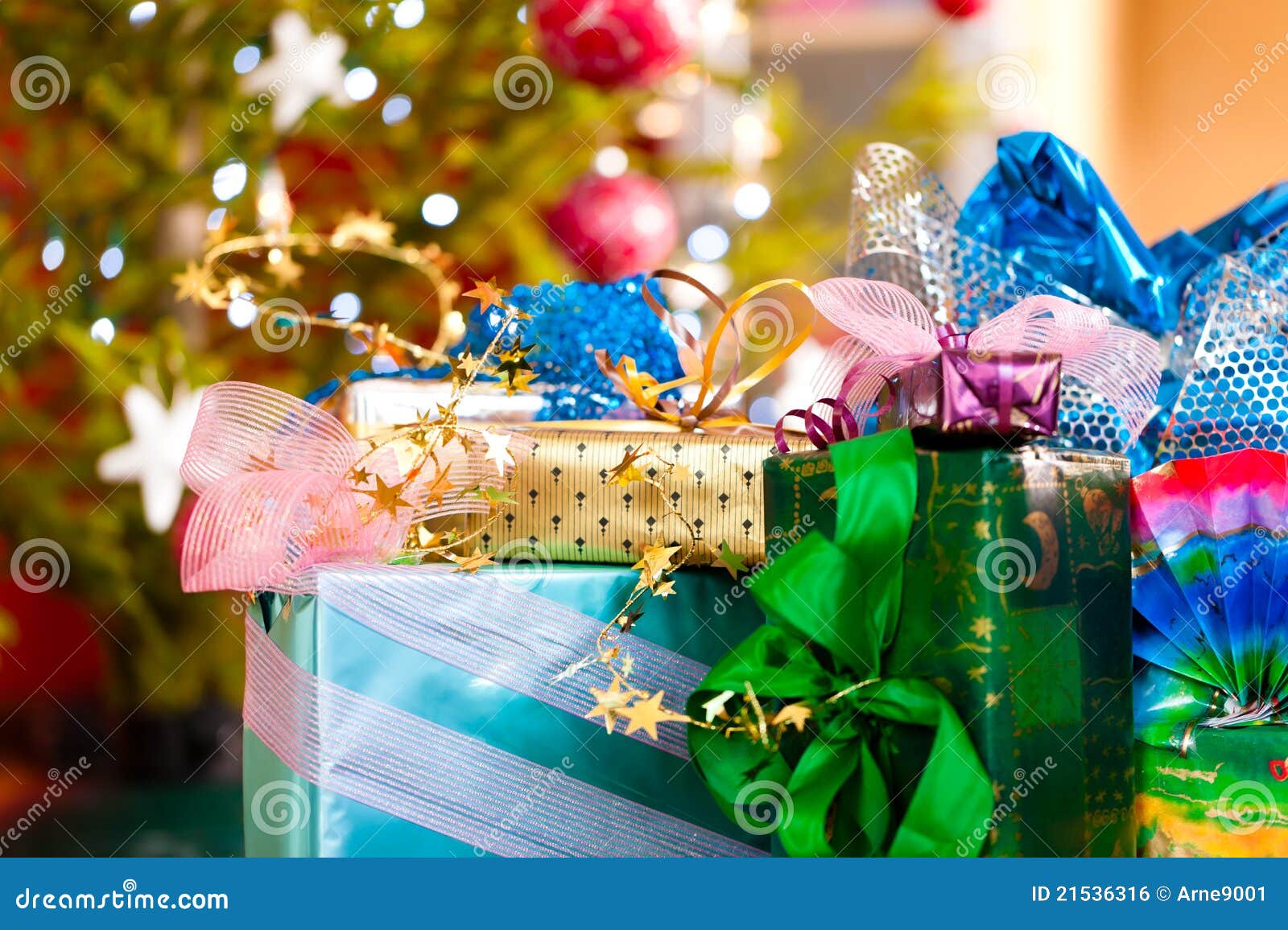 christmas gifts under x-mas tree