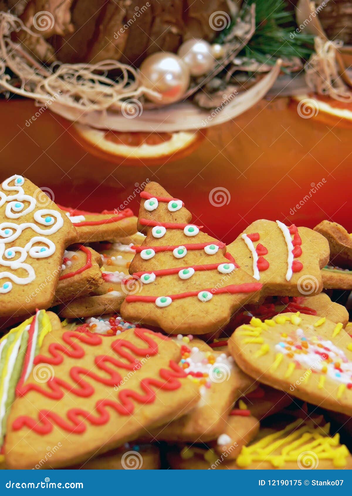 Christmas ginger cakes stock image. Image of calories - 12190175