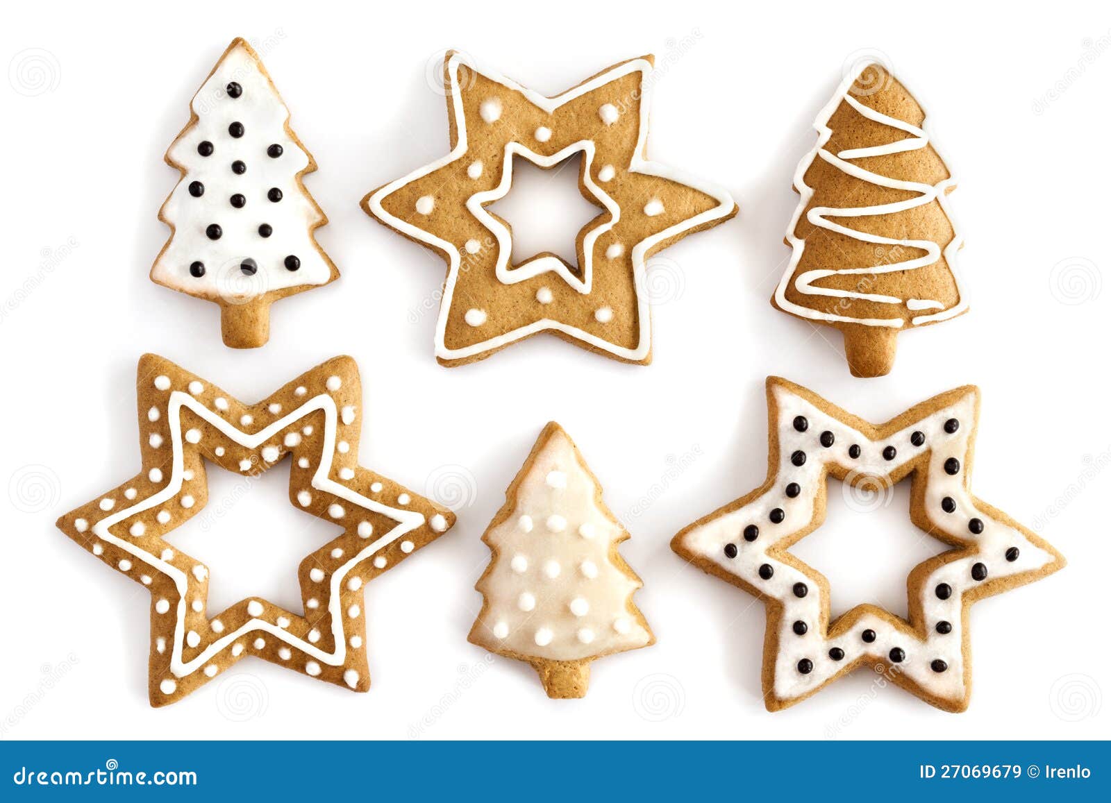 Christmas Ginger Cookies Background. Royalty Free Stock 