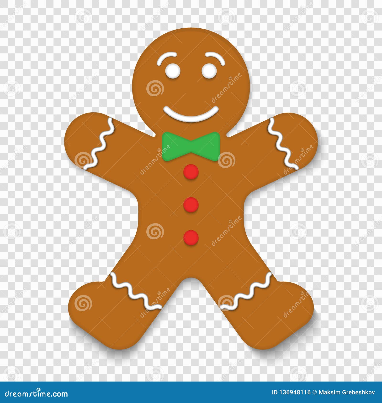 Christmas Gingerbread Man Cookie Stock Illustration Illustration of
