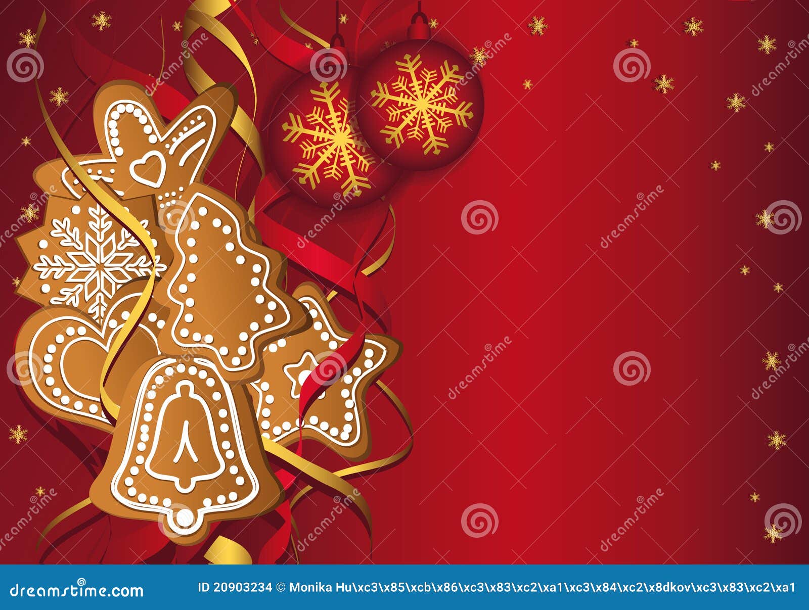 Christmas Gingerbread Templates Red Stock Vector Illustration Of Poster Flake 20903234