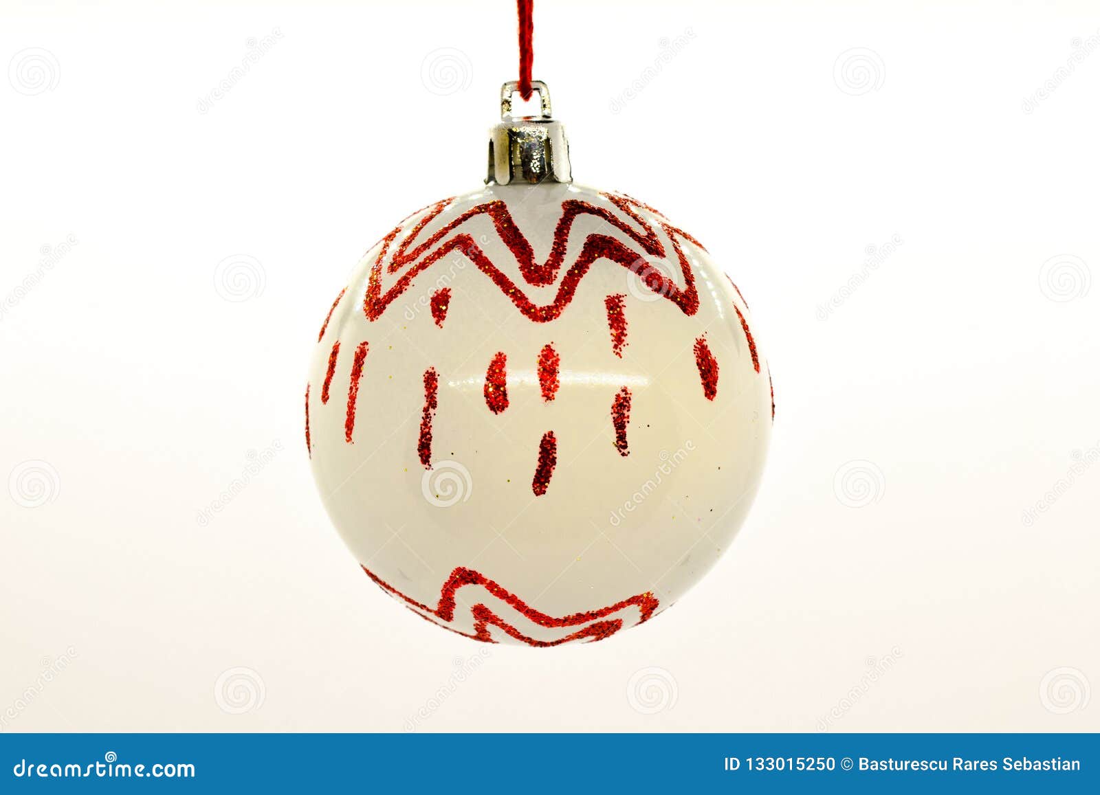 Christmas Globe Isolated on White. Handmade Winter Decoration Stock ...