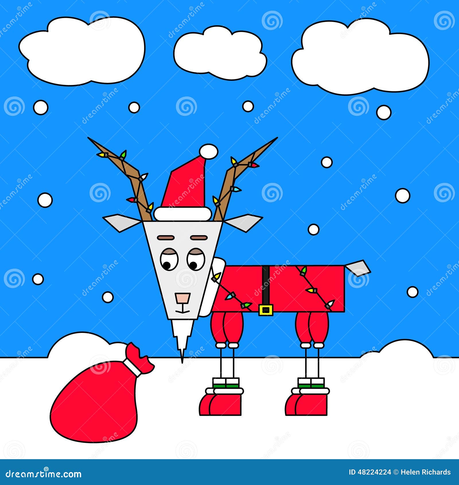 Download Christmas goat stock vector. Illustration of element ...