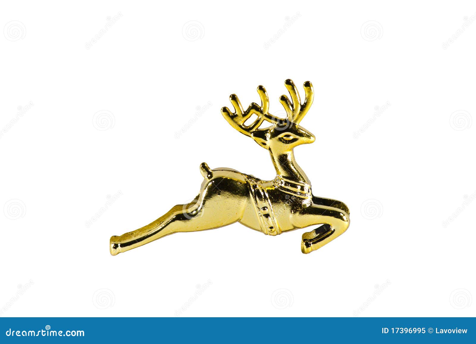 Christmas gold deer stock image. Image of decoration 17396995