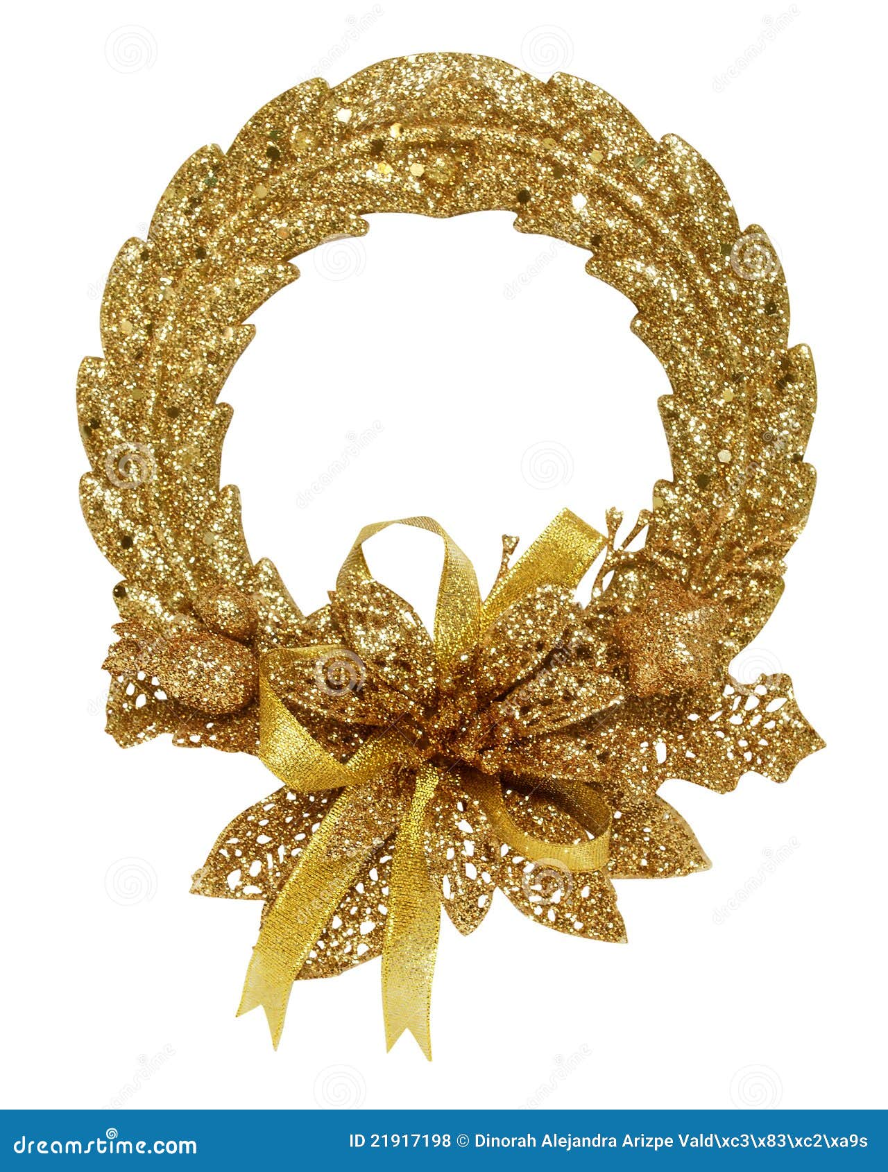 Christmas gold wreath stock photo. Image of christianity 21917198