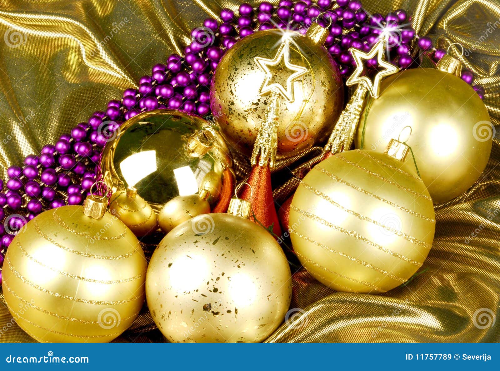 christmas golden balls