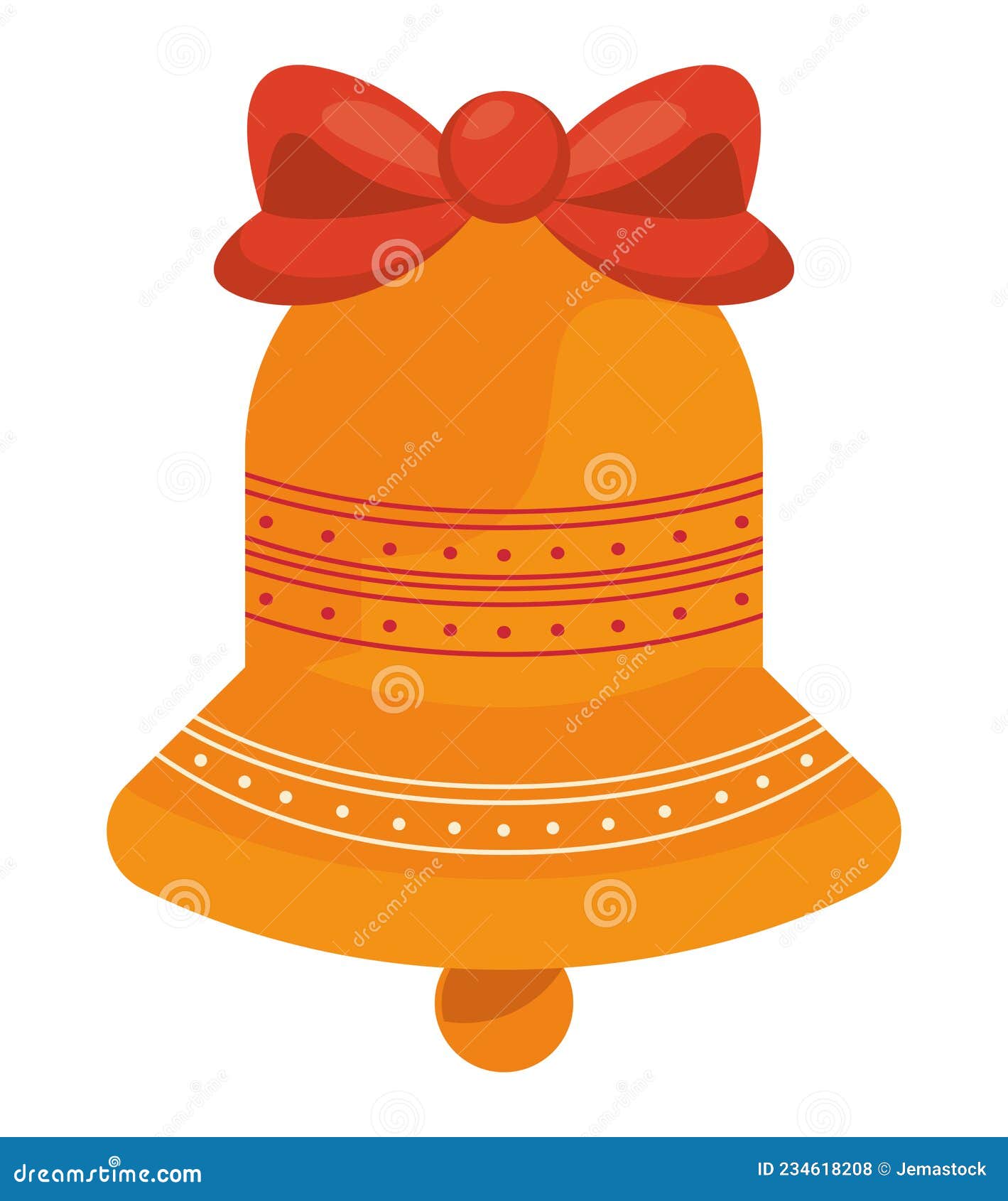 Christmas golden bell stock vector. Illustration of merry 234618208