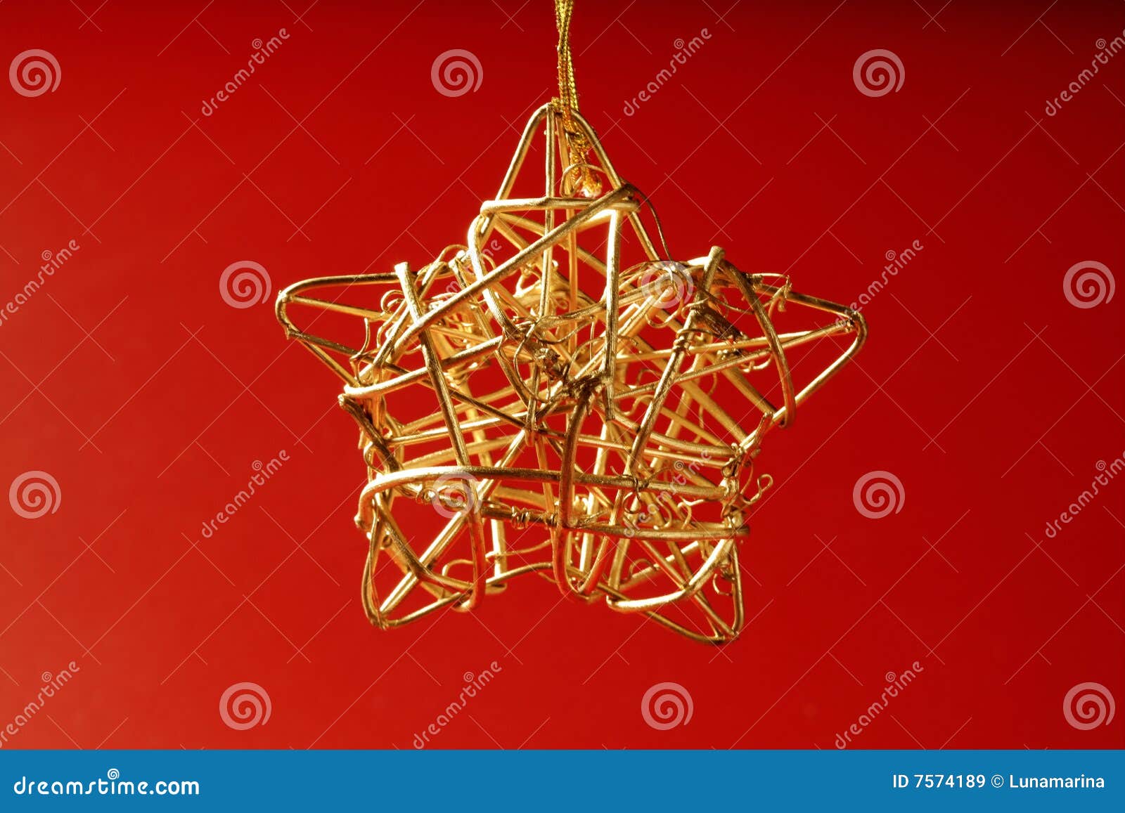 Christmas Golden Decoration with Gold Star Stock Image Image of colorful, fast 7574189