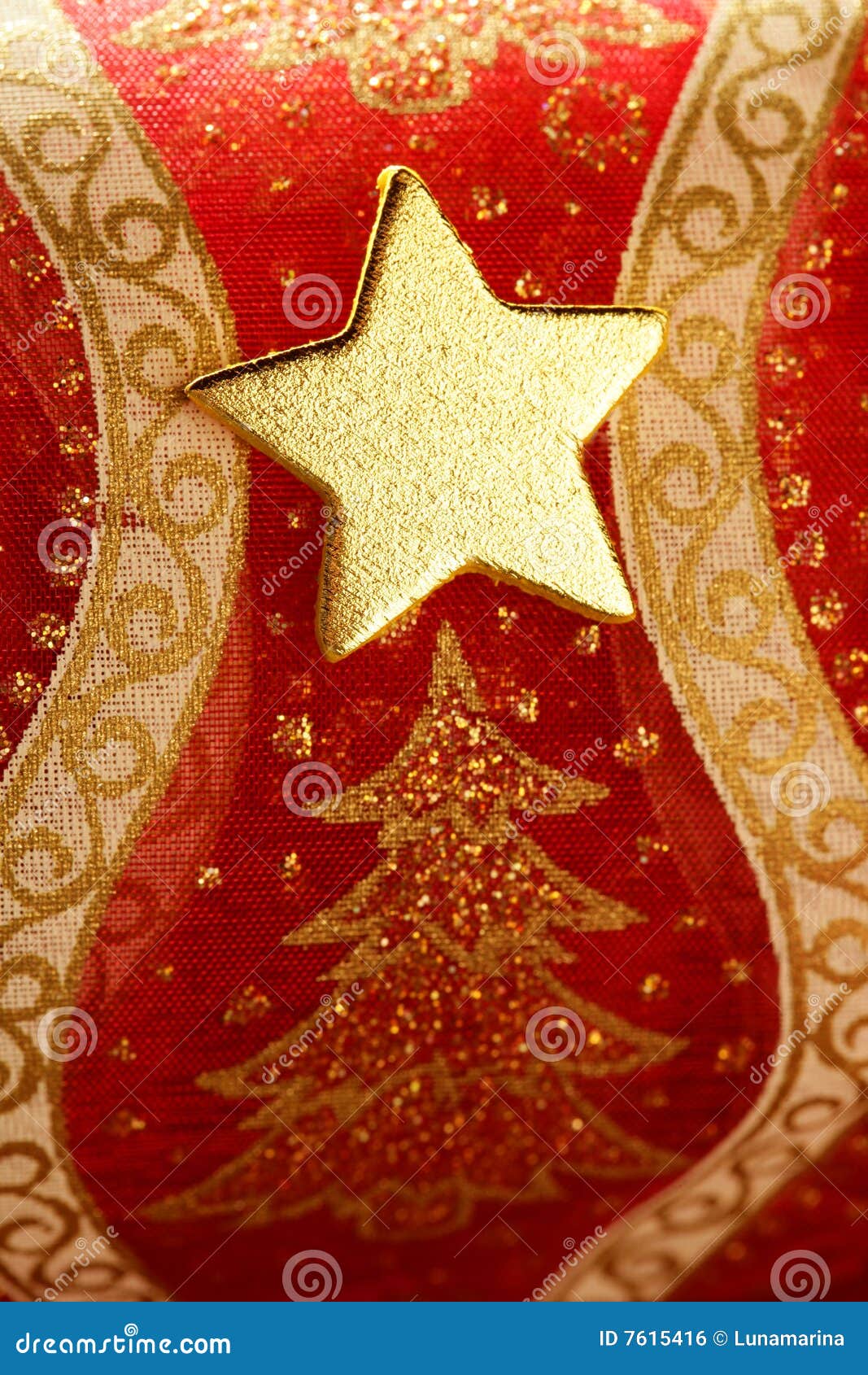 Christmas Golden Decoration with Gold Star Stock Photo Image of season, pattern 7615416