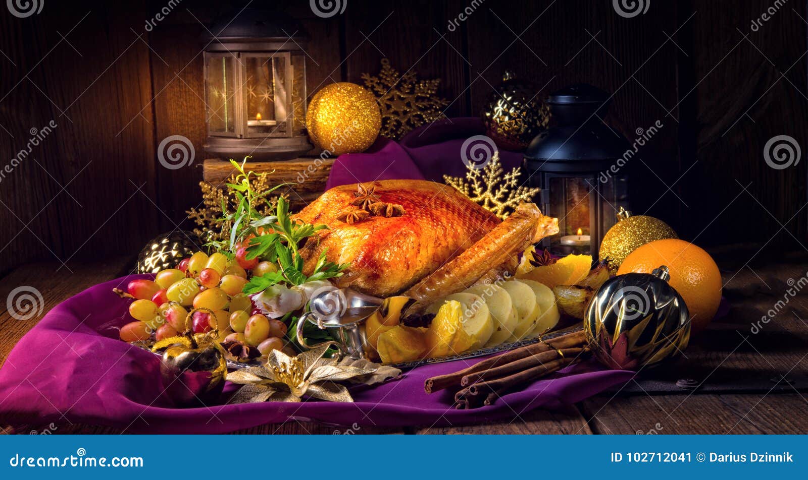 Christmas goose dinner stock image. Image of cooked - 102712041
