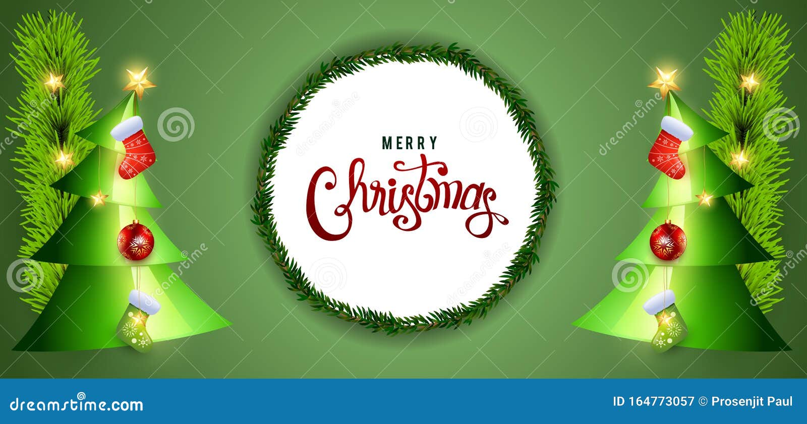 Christmas Green Background Design Stock Image - Image of graphic ...