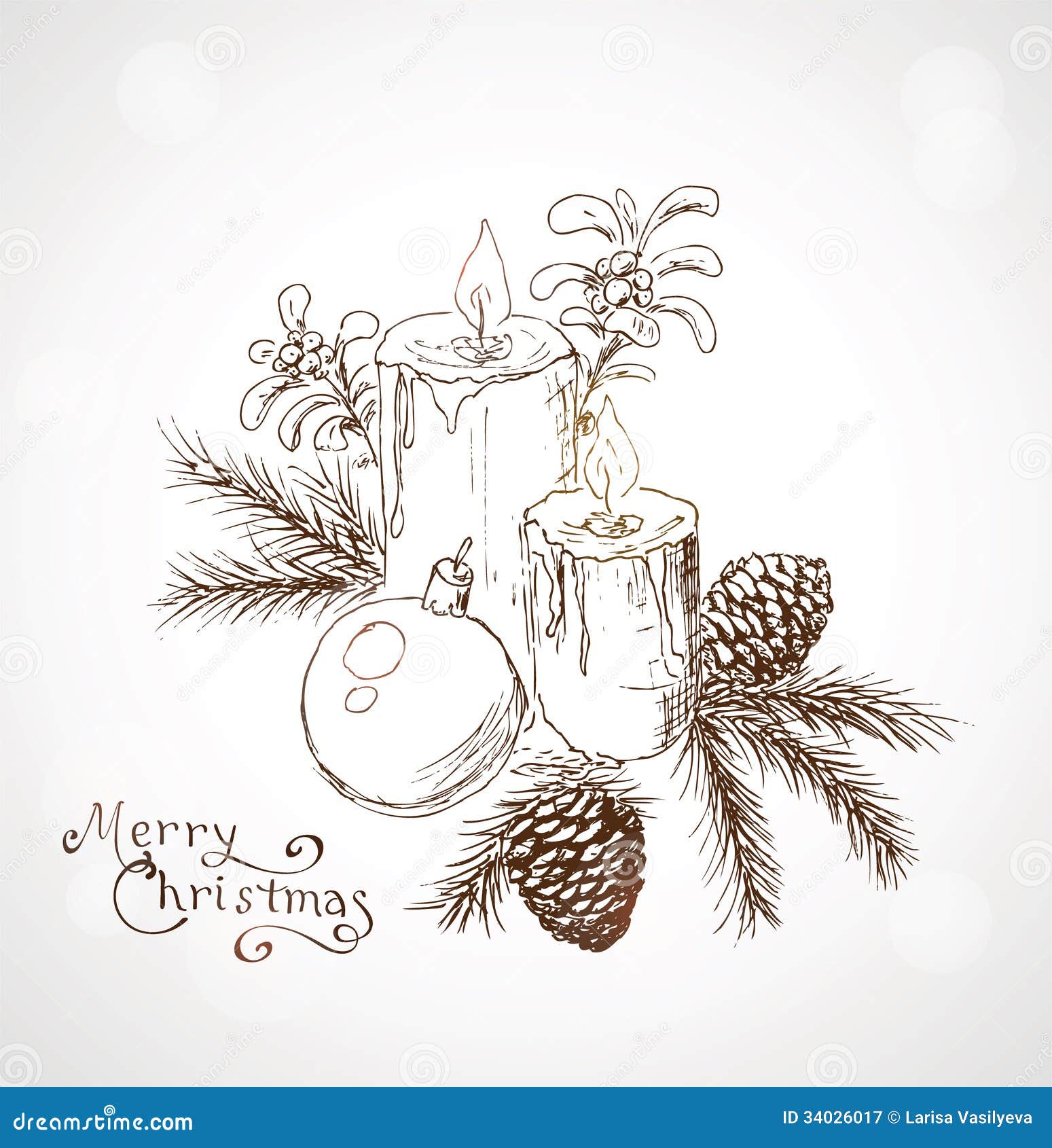 Christmas Greeting Card 2 Stock Vector Illustration Of Invitation 34026017