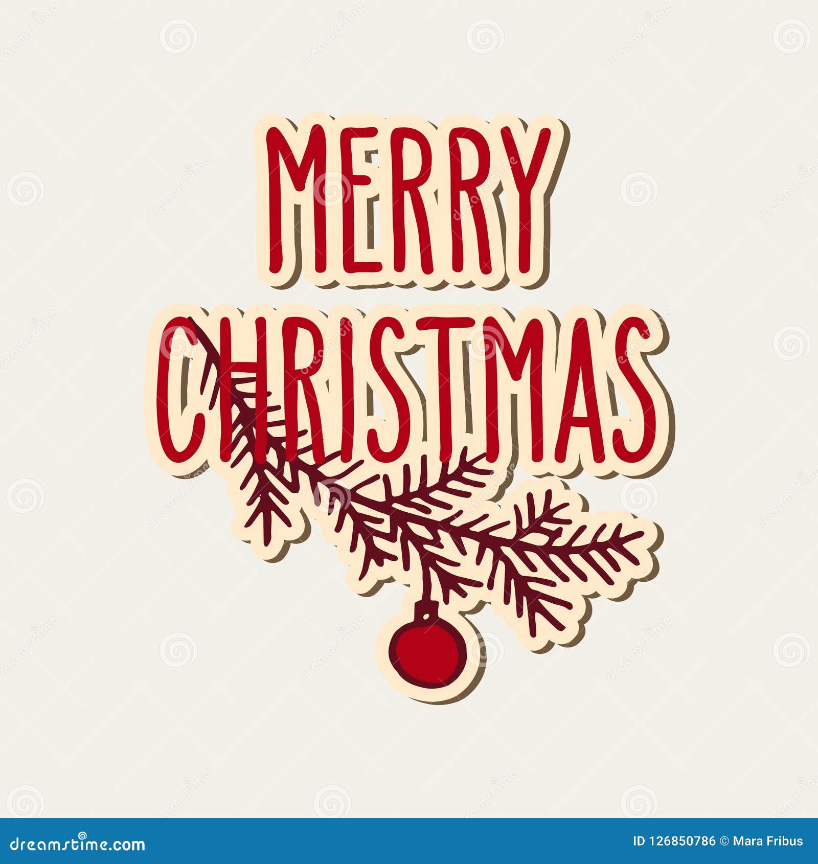 Christmas greeting card stock vector. Illustration of sketch - 126850786