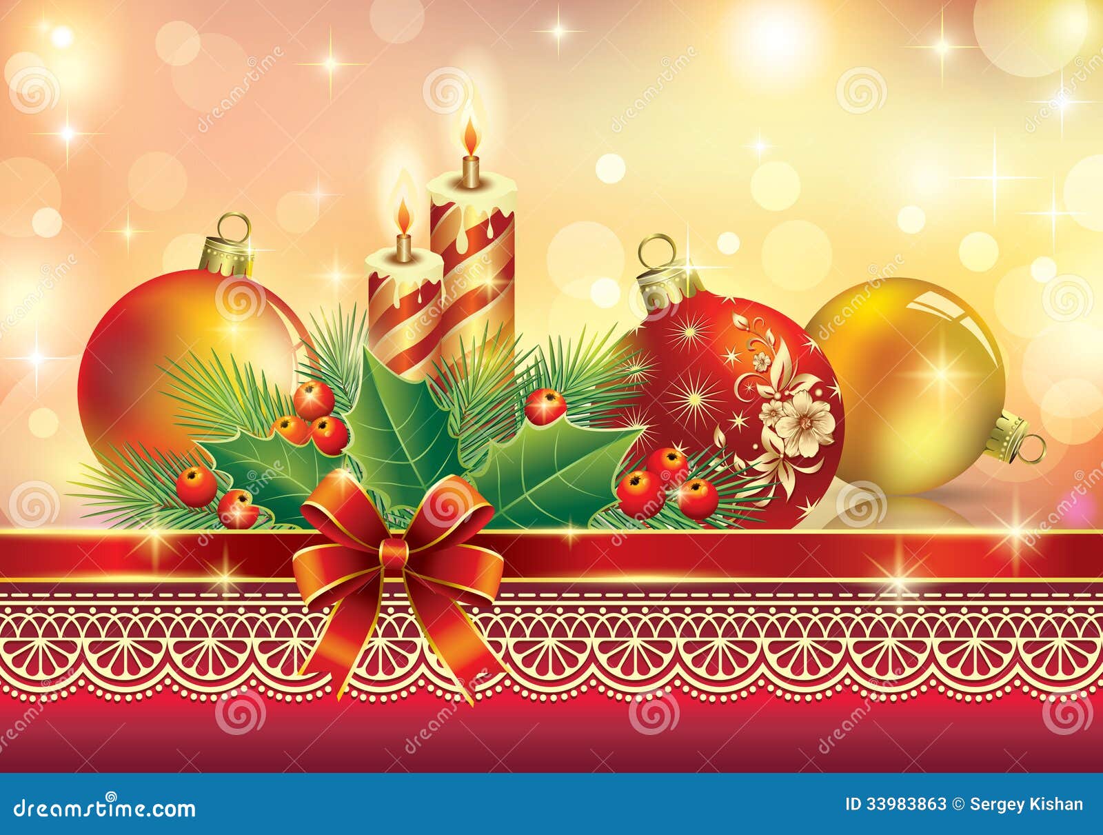 Christmas Greeting Card Stock Vector Illustration Of Information 33983863