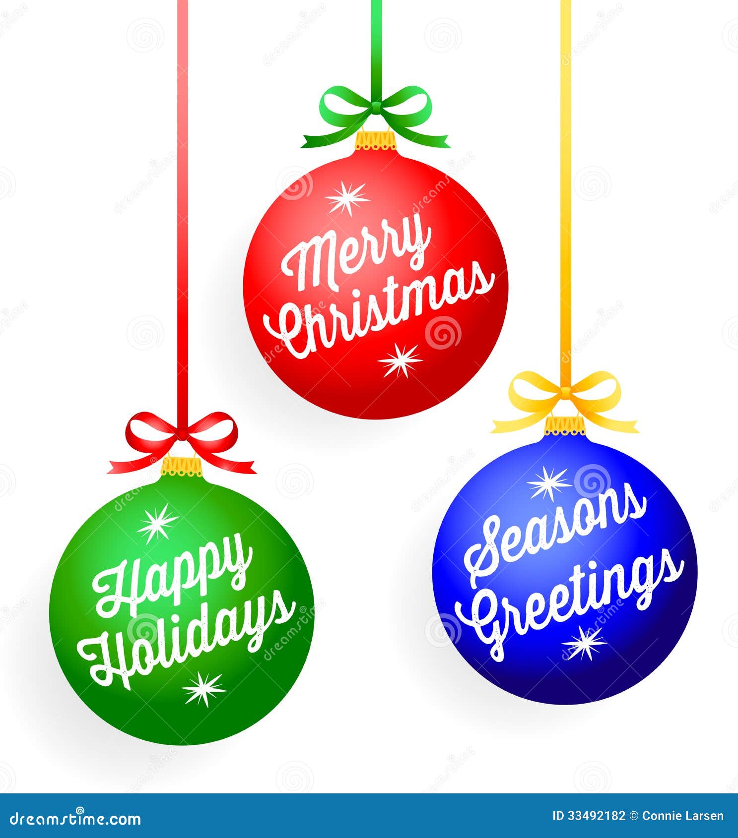 christmas greeting ornaments/eps