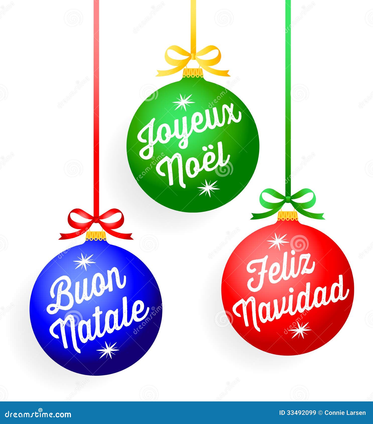 Christmas Language Ornaments/eps Royalty Free Stock Images 