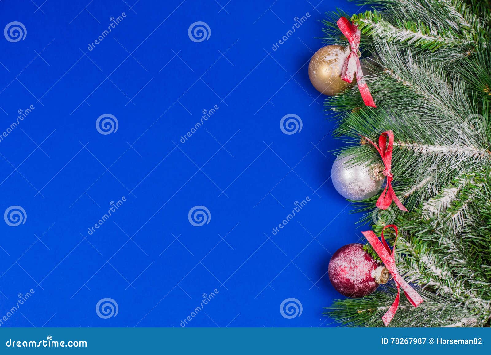 Christmas Greetings Card, Blue Background Stock Image - Image of ...