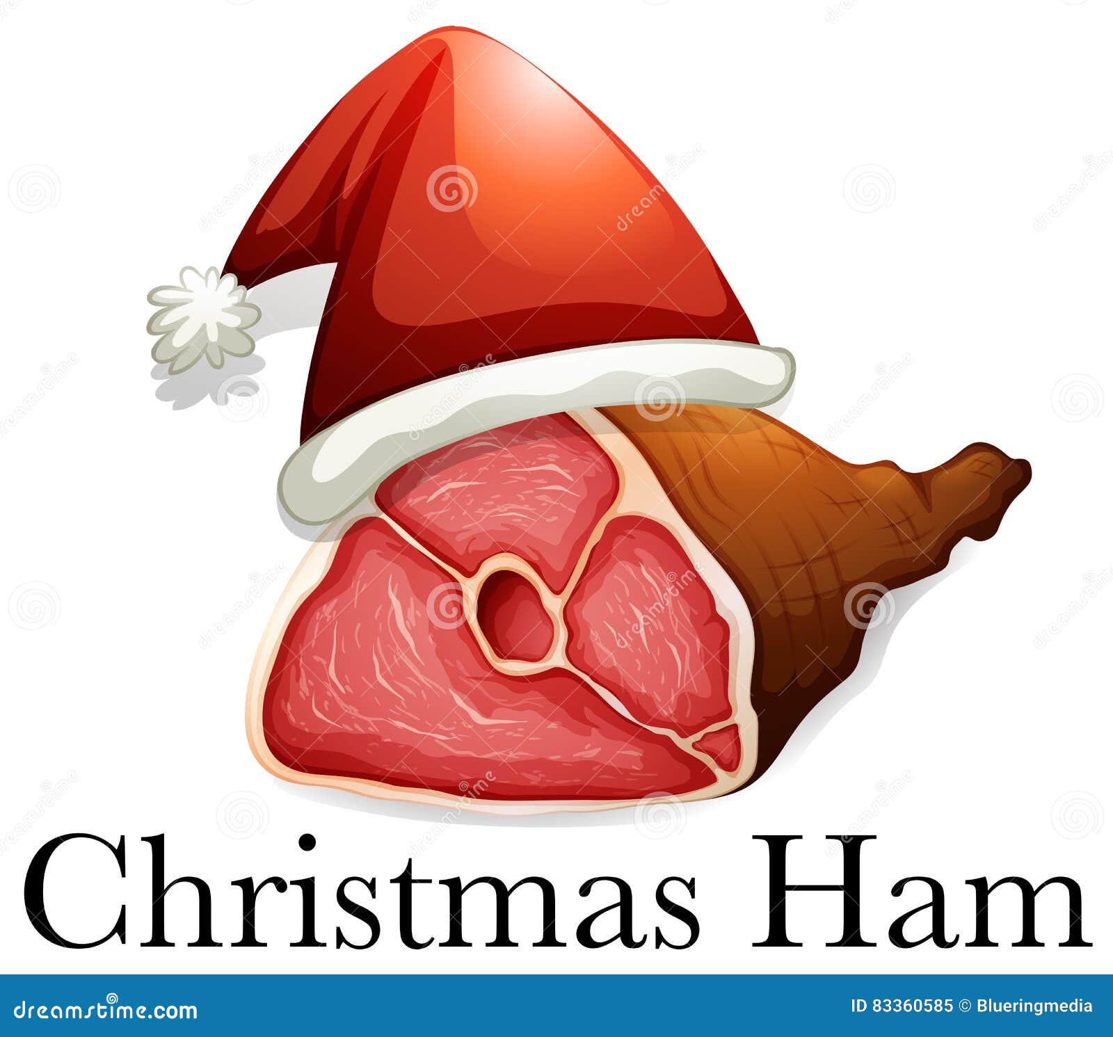 Guvernør Kalkun kapillærer Christmas ham wearing hat stock vector. Illustration of background -  83360585