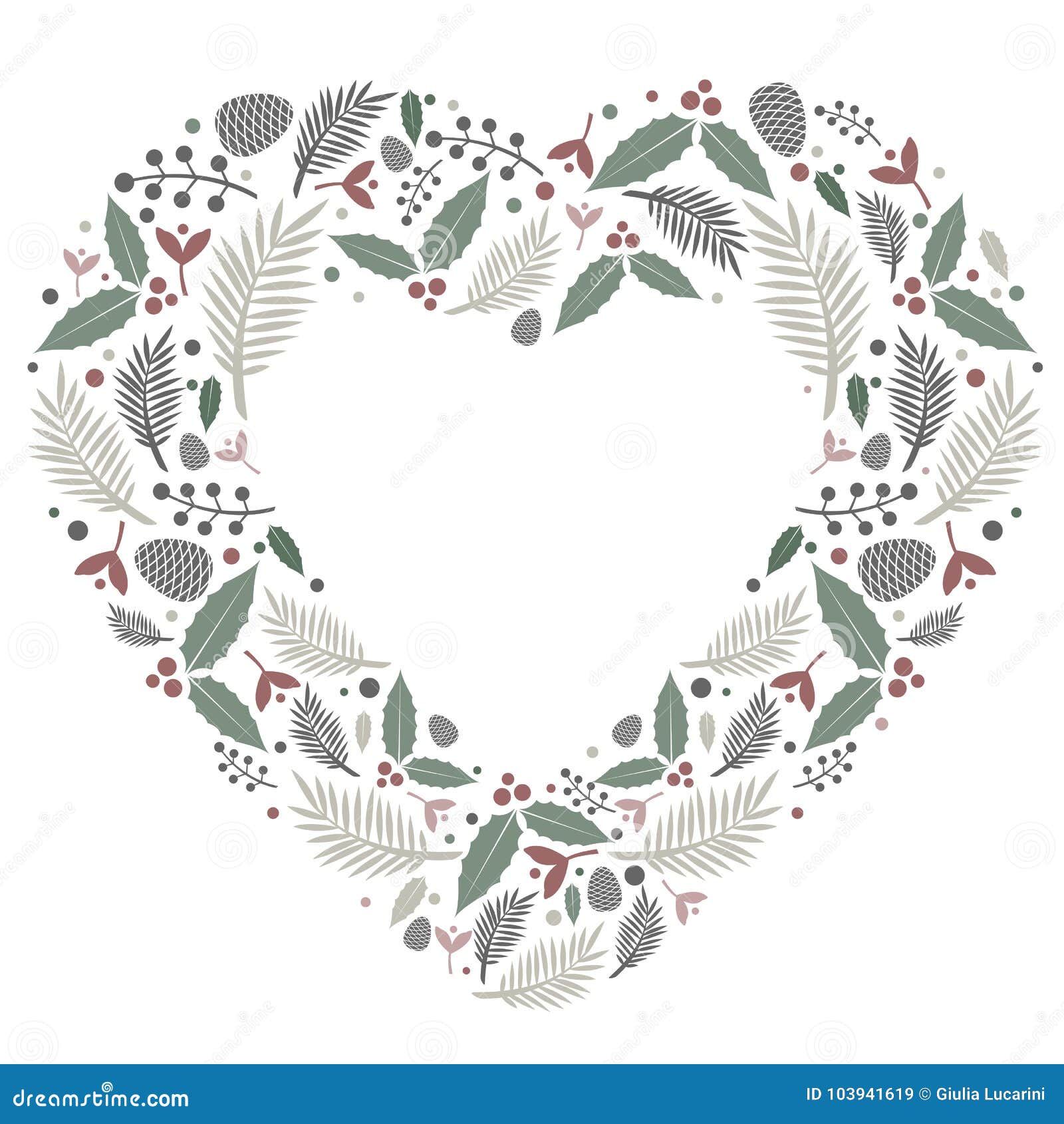 Download Christmas Heart Composition Flat Vector Stock Vector ...