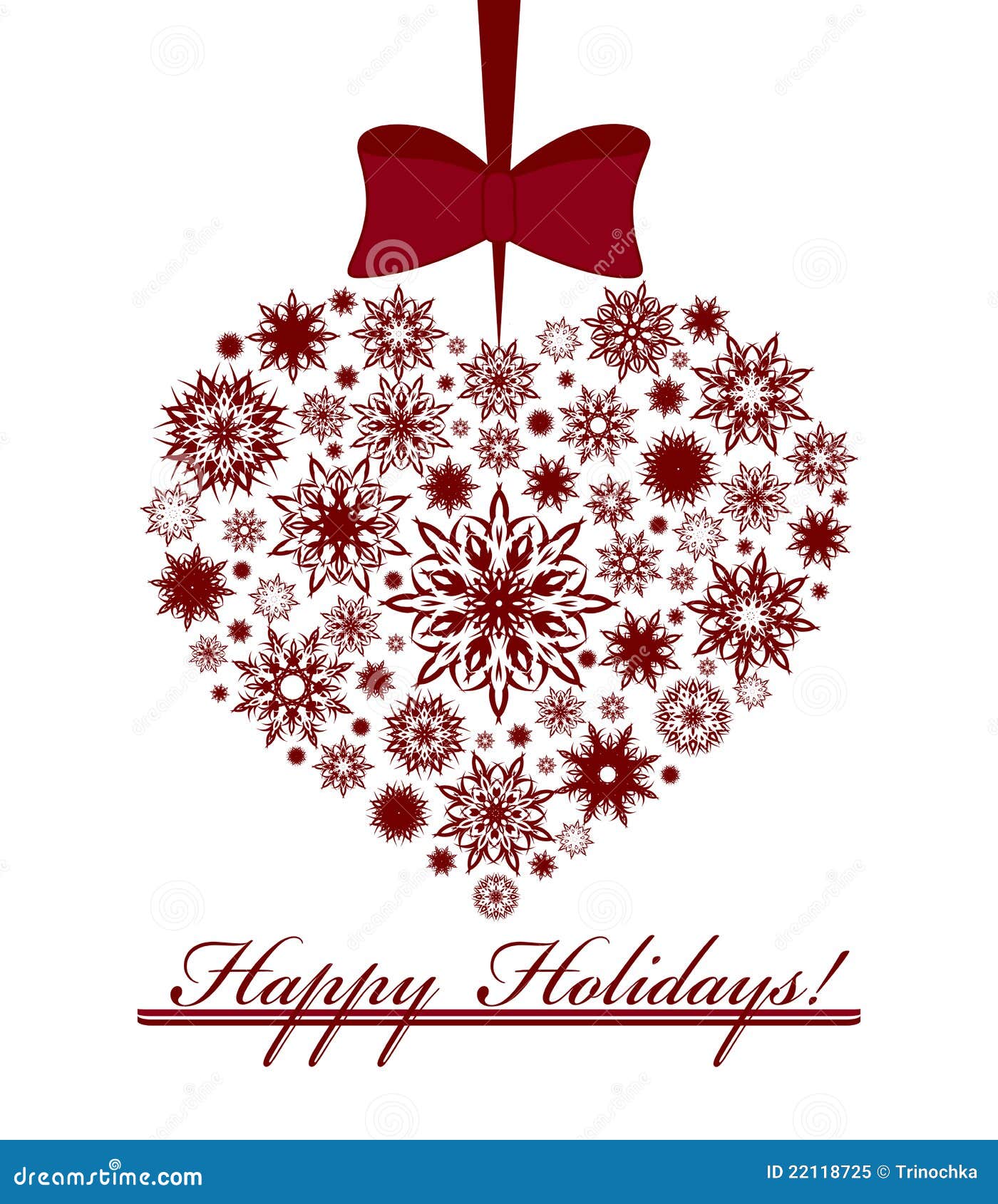 Christmas Heart Made With Snowflakes Stock Vector ...