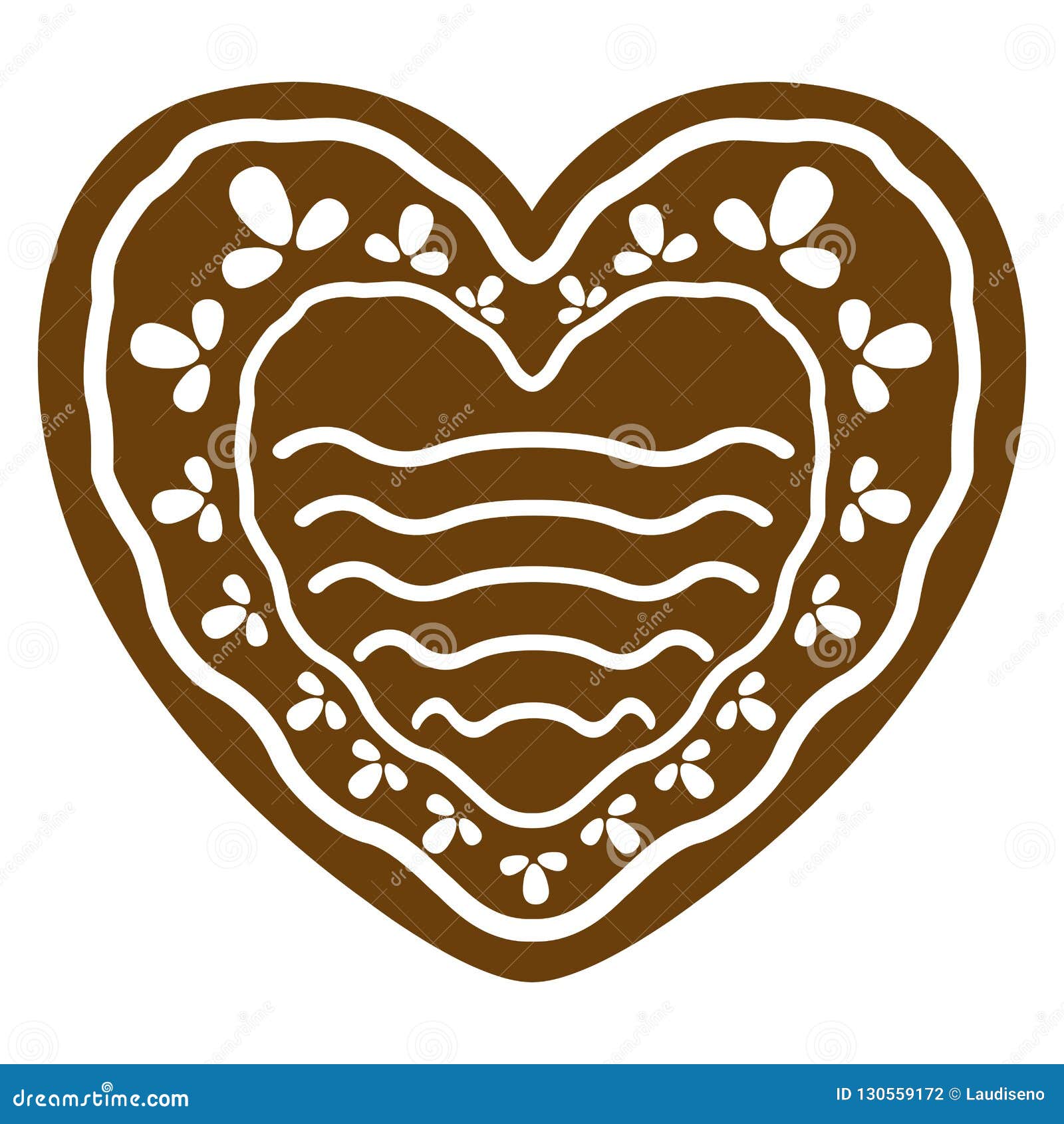 Download Christmas Heart Shape Gingerbread Cookie Stock Vector ...
