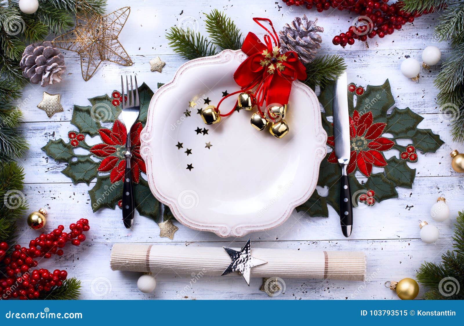 Christmas Holiday Dinner Background Stock Image - Image of view ...