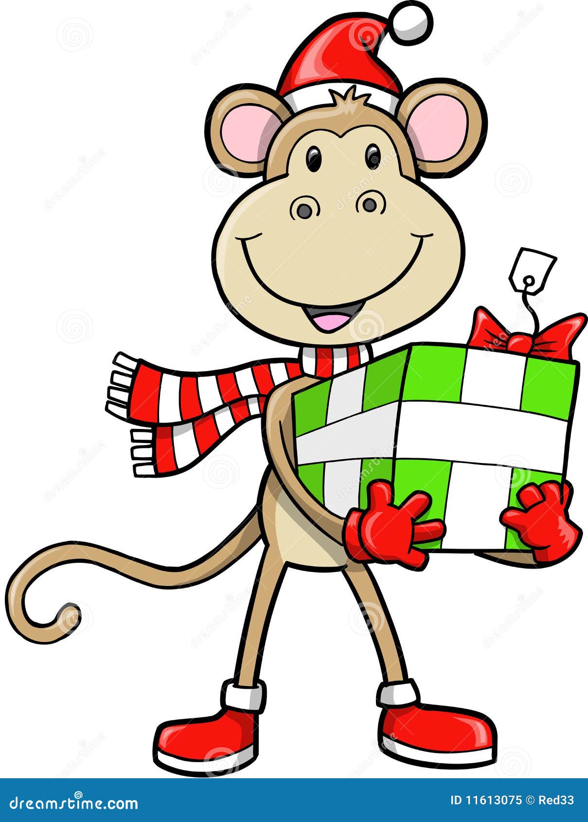 christmas monkey clipart free - photo #5