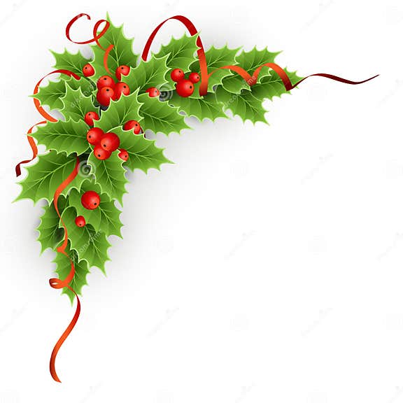 Christmas Holly with Berries. Stock Vector - Illustration of branch ...
