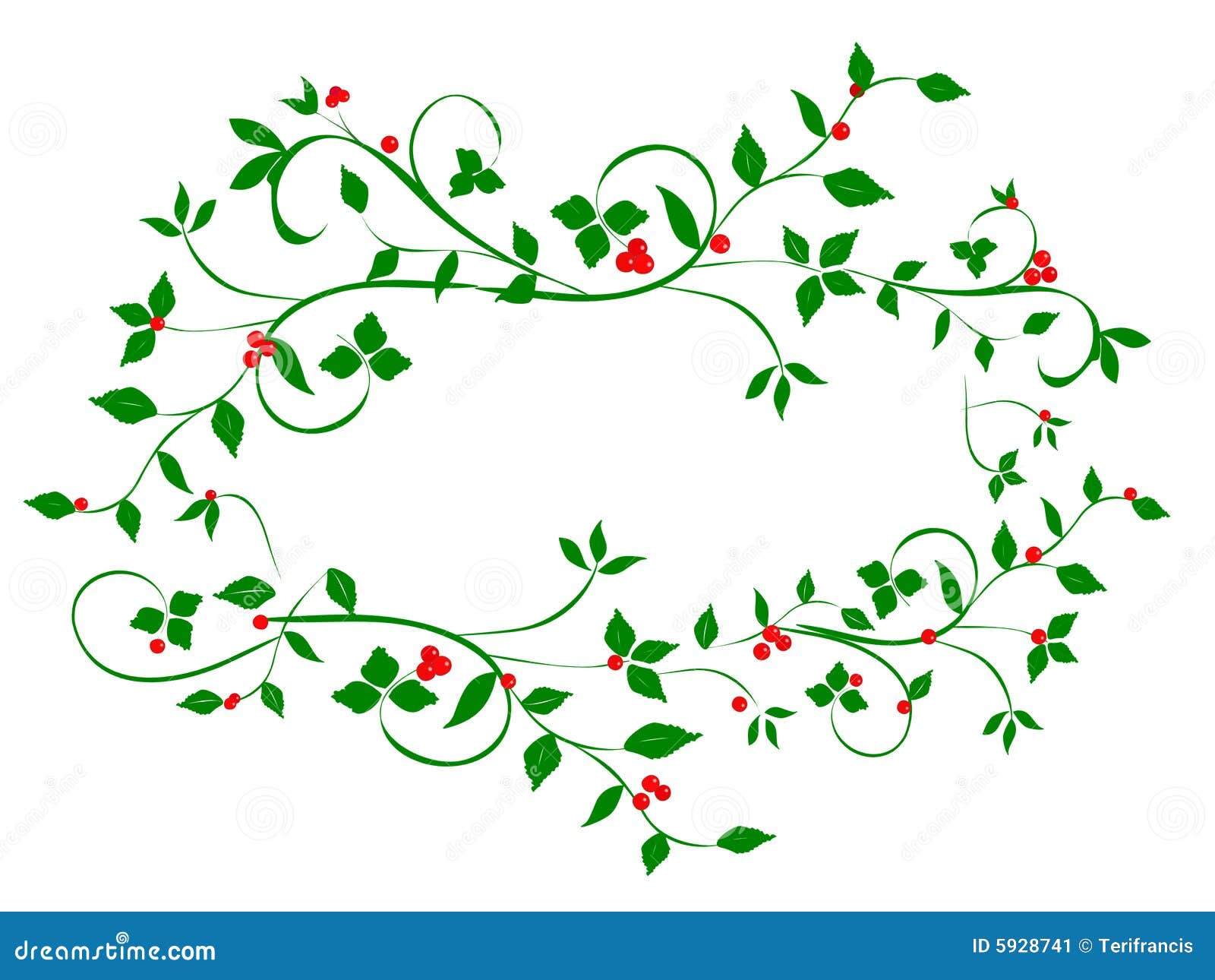 Christmas Holly Berries on Vines