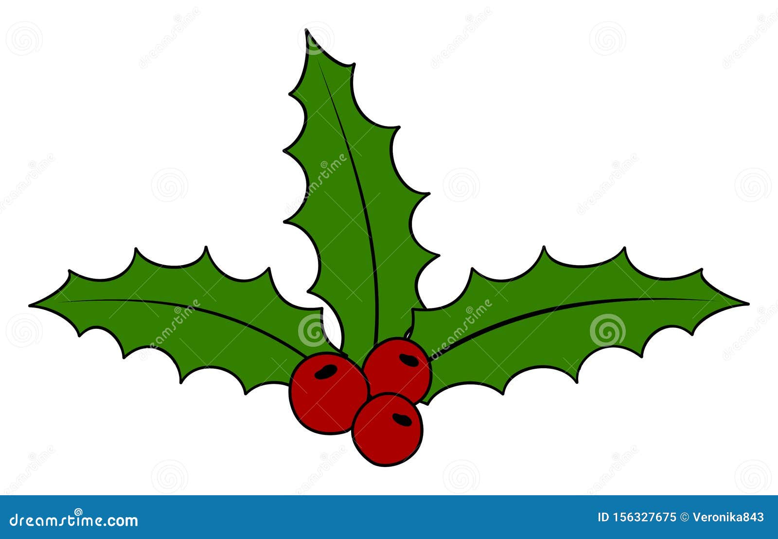 Christmas Holly Berry Icon Cartoon Vector Illustration Isolated On White Stock Vector Illustration Of Merry Decoration 156327675