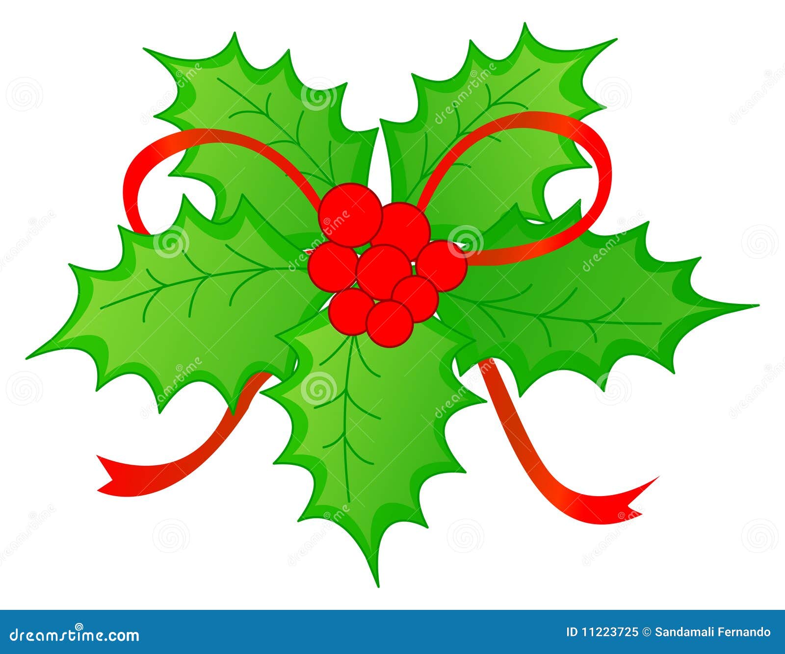 Christmas Holly & Red Berries Stock Vector - Illustration of holly ...