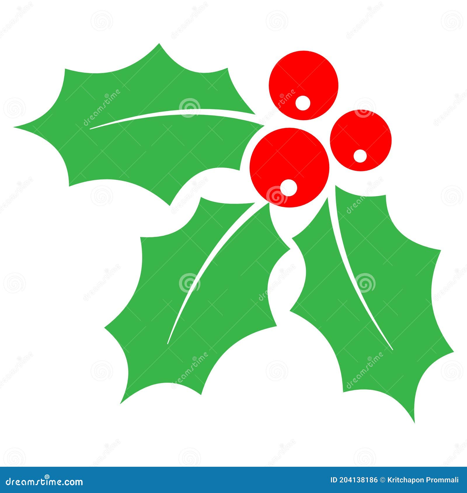 Download Christmas Holly Svg Stock Vector Illustration Of Berry 204138186