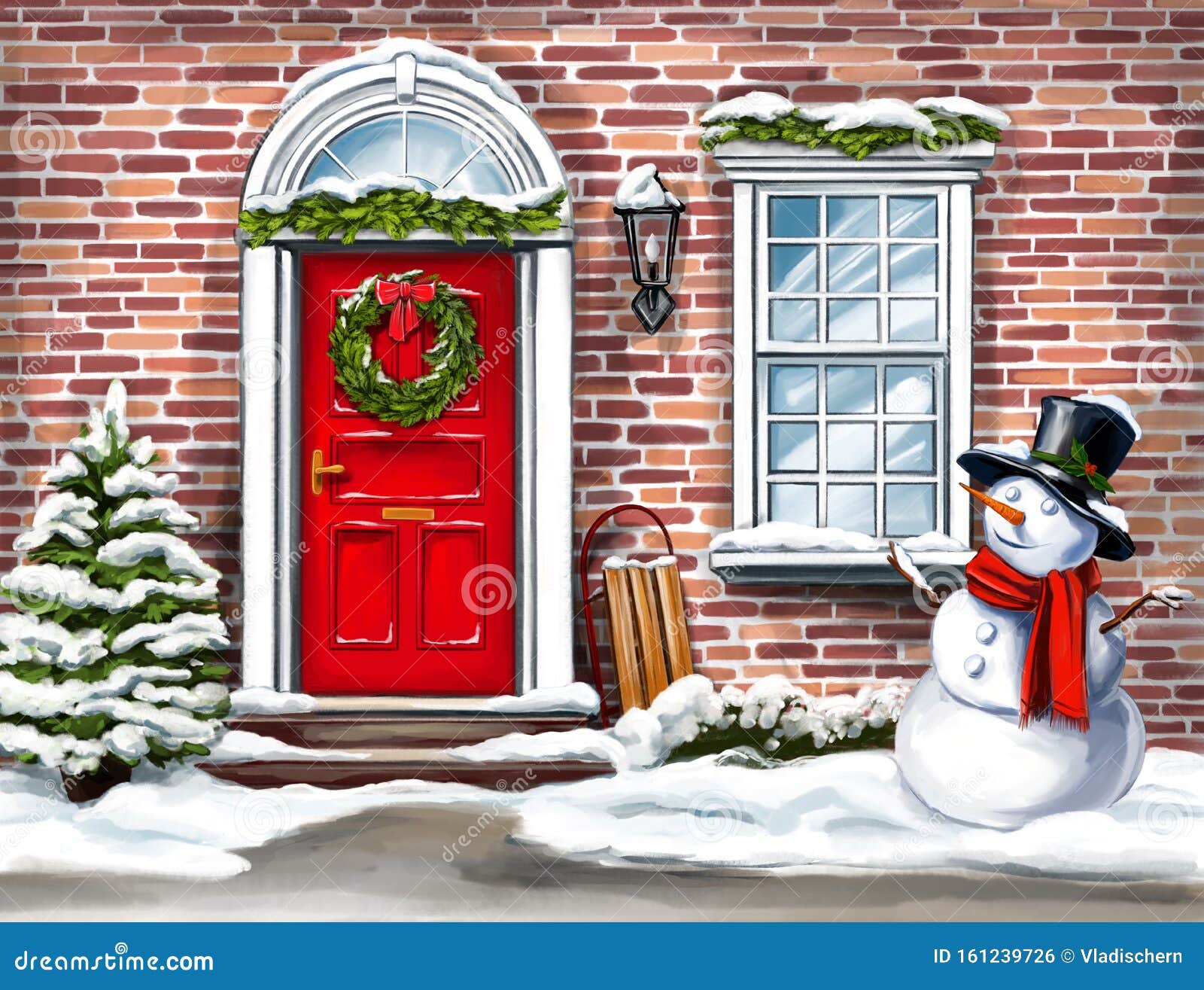 Christmas Sign Let IT Snow Snowman Sign Home Decor Christmas Door Hanger