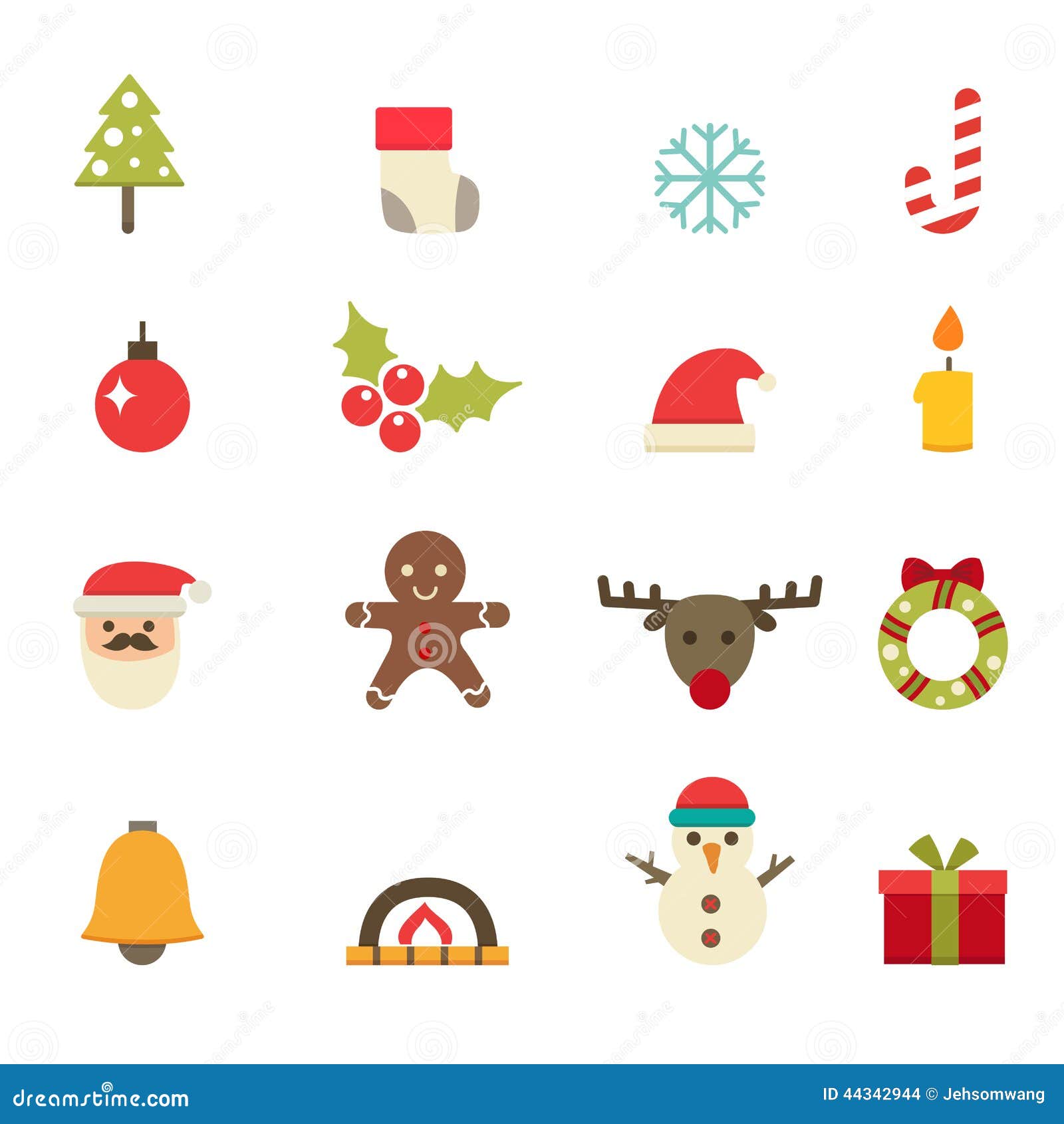 Christmas icons stock vector. Illustration of santa, chistmas - 44342944