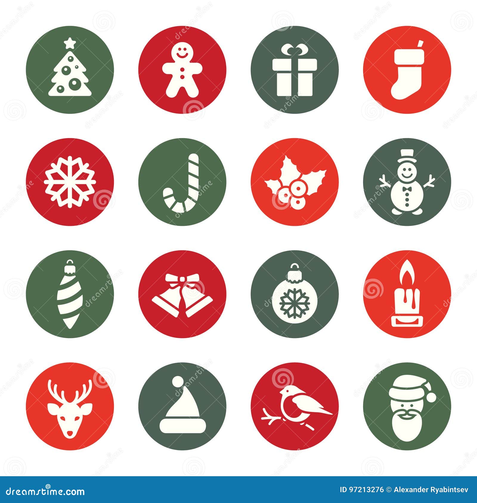 Christmas icons stock vector. Illustration of decorative 97213276
