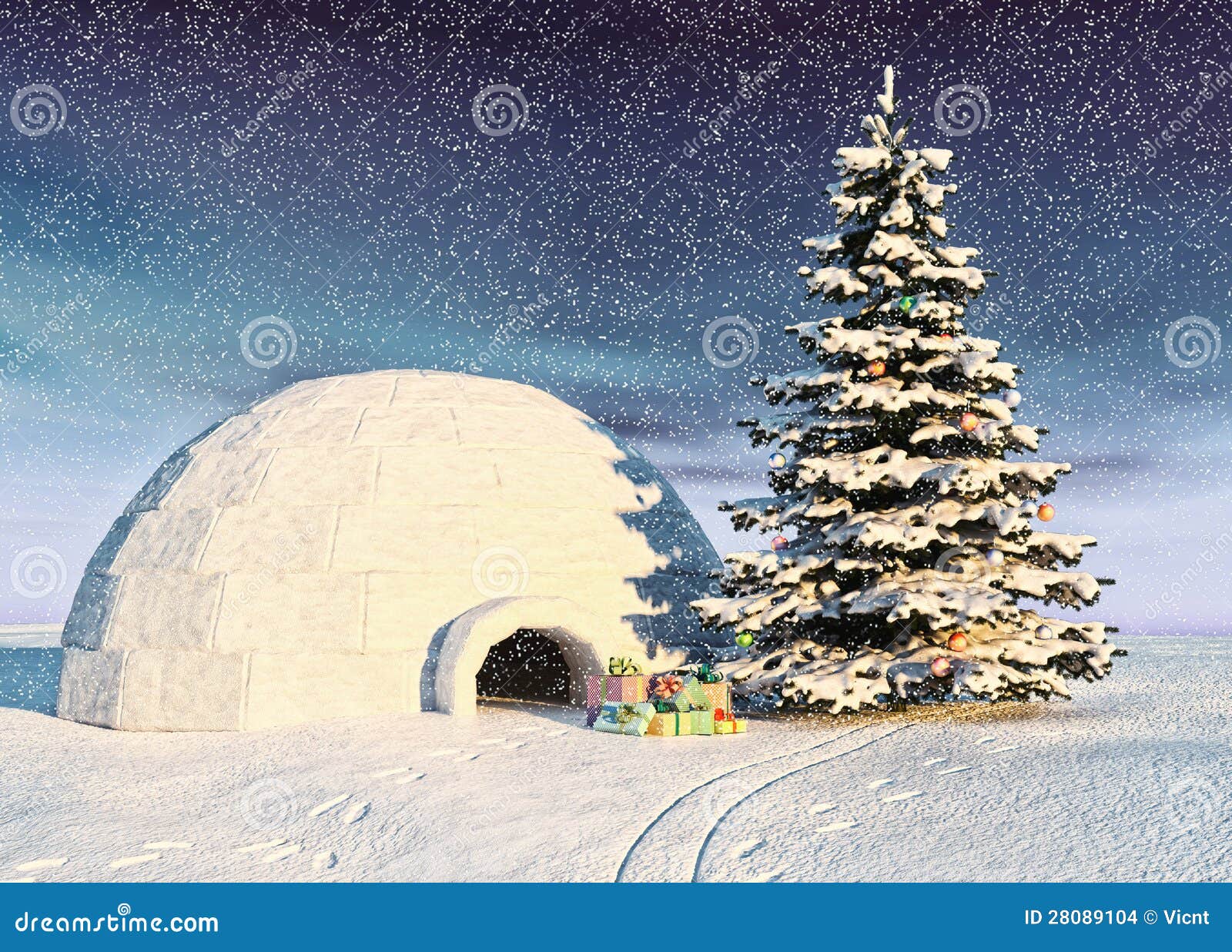 Christmas Iglo Stock Images Image 28089104
