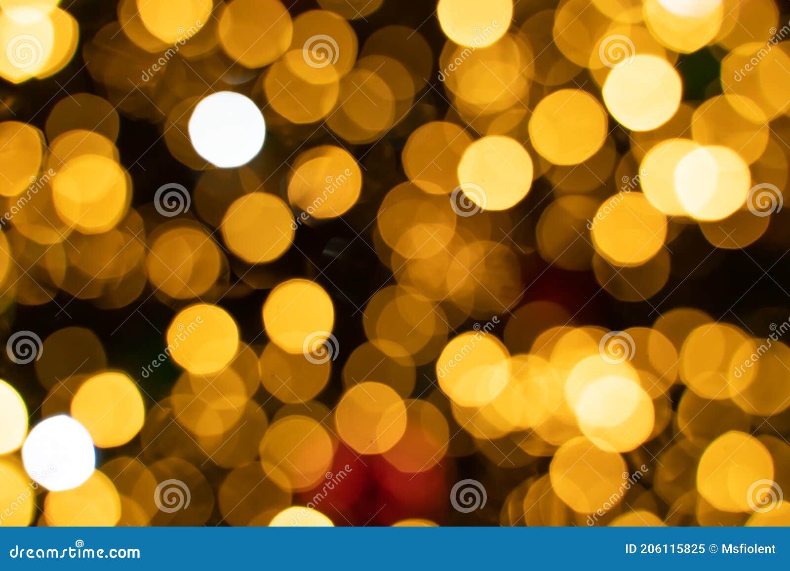 christmas ilumination bokeh gights in the city