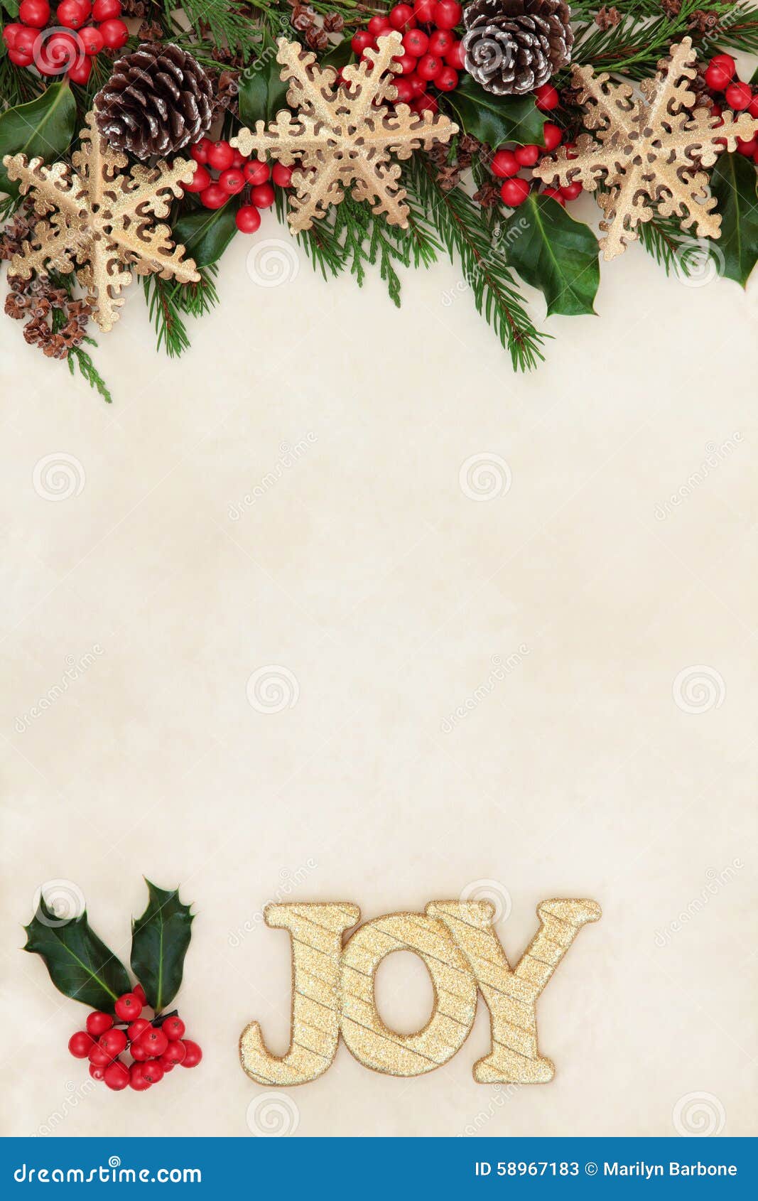 Christmas Joy Border Stock Photo - Image: 58967183