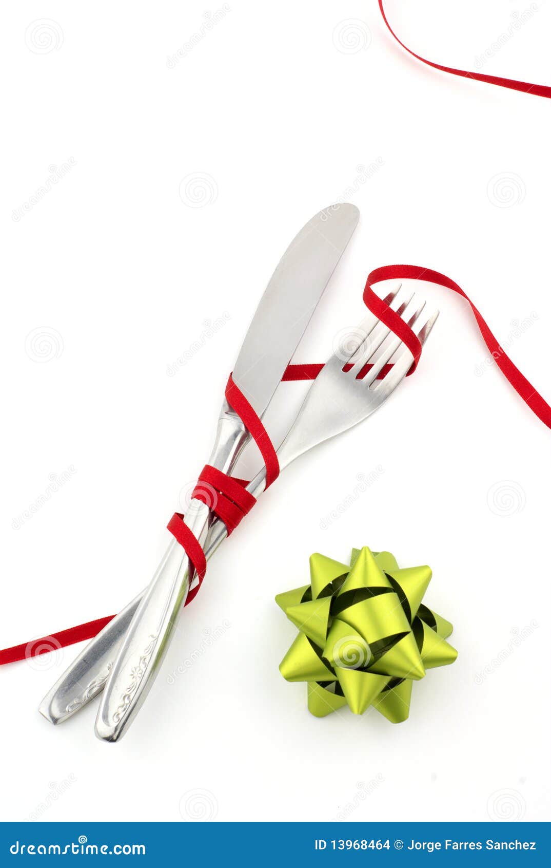 Christmas knife and fork stock photo. Image of fork, christmas 13968464